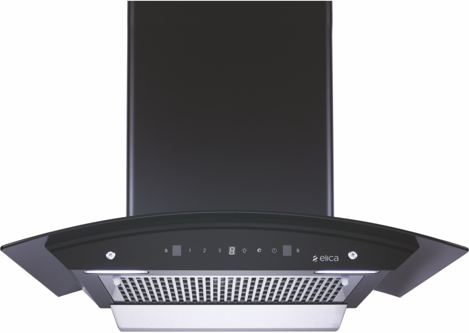 Image of Elica AUTO SENSE WDFL 606 HAC LTW MS NERO 1200 CMH 60 cm Auto Clean Chimney