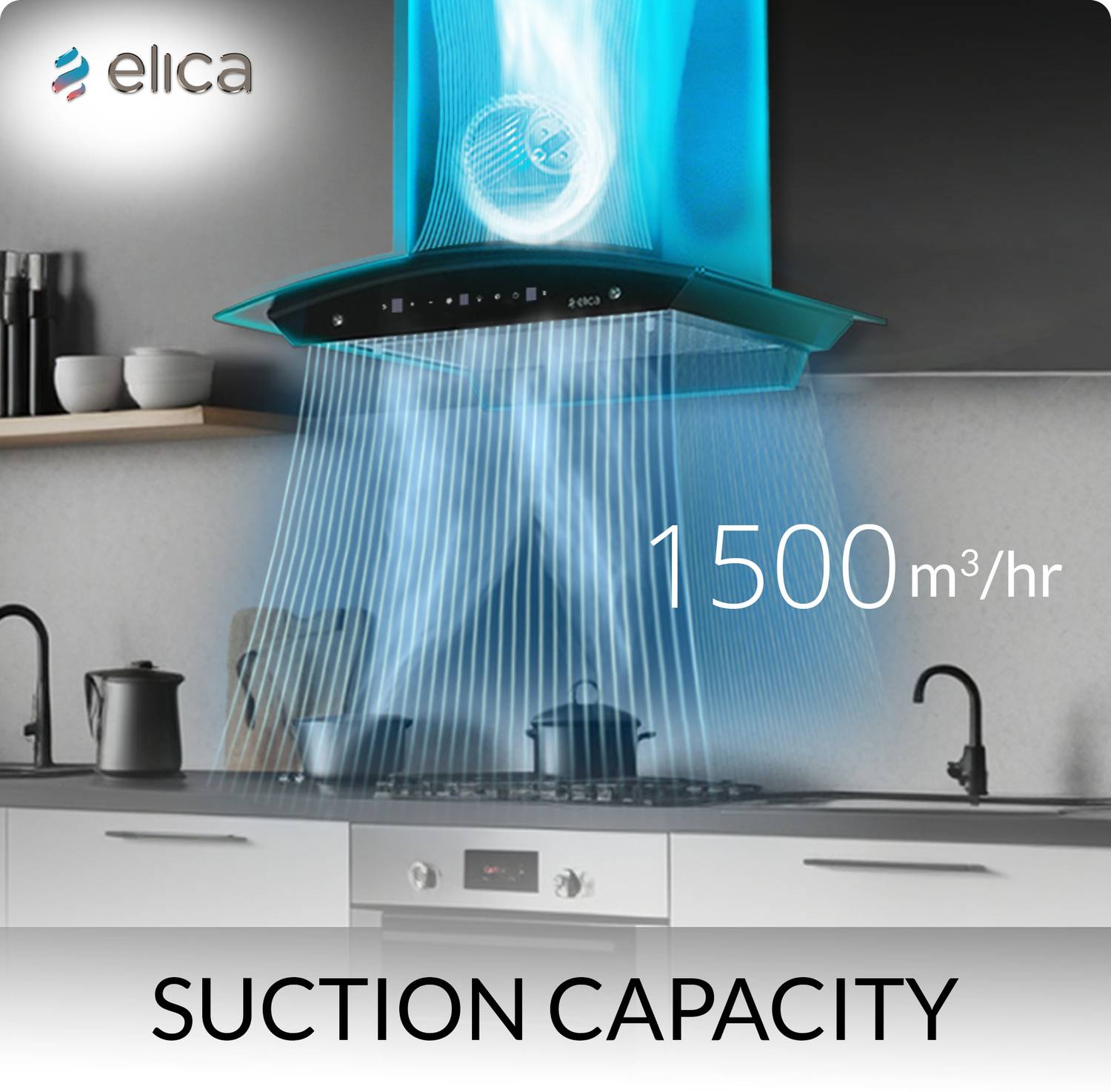 Elica WDFL 600 BLDC 60 cm Curved Glass Chimney - Image 5