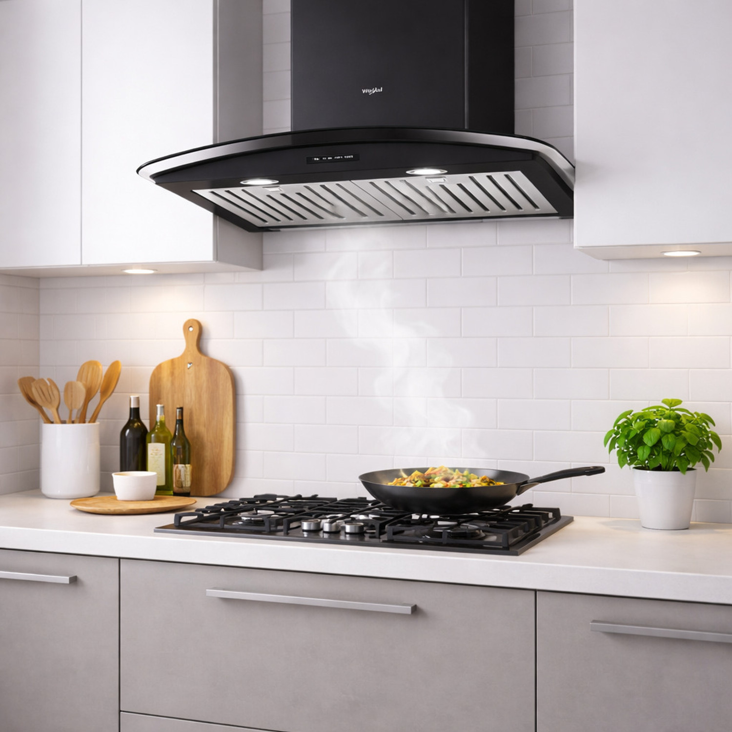 Image of Whirlpool AKR 604 PLATINUM BK 1000 CMH 60 cm Chimney