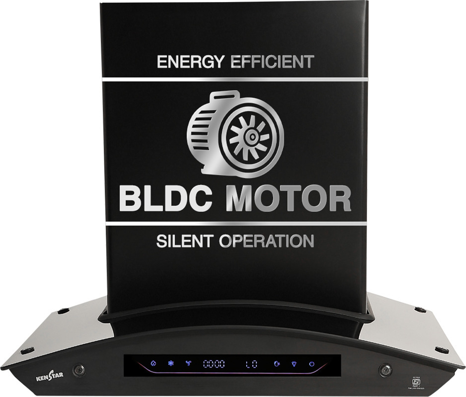 Image of Kenstar AeroGlide BLDC CURVE 60 CM 1500 CMH 60 cm Filterless Auto-clean Chimney With BLDC Motor 10 Speed Touch & Gesture Control Powerful Suction Low Noise Auto Clean Chimney