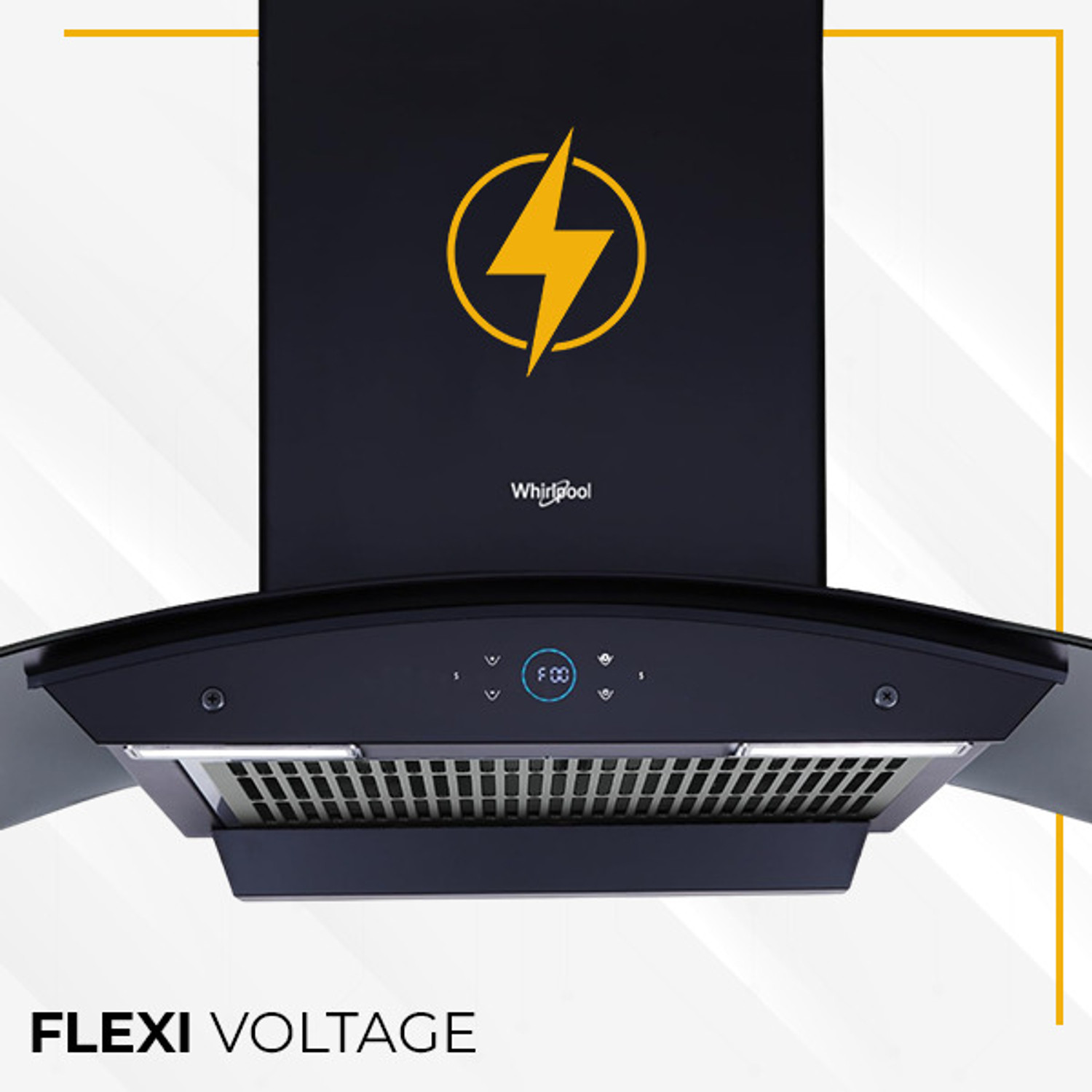 Image of Whirlpool SMARTSENSE ZEN CGFL 904 HAC BLDC BK HOOD 1425 CMH 90 cm Curved Glass 90 cm | BLDC Motor| Smart-Sense Speed Control |Heat Autoclean| Gesture Control|Filterless| Powerful Suction | Low Noise Auto Clean Chimney