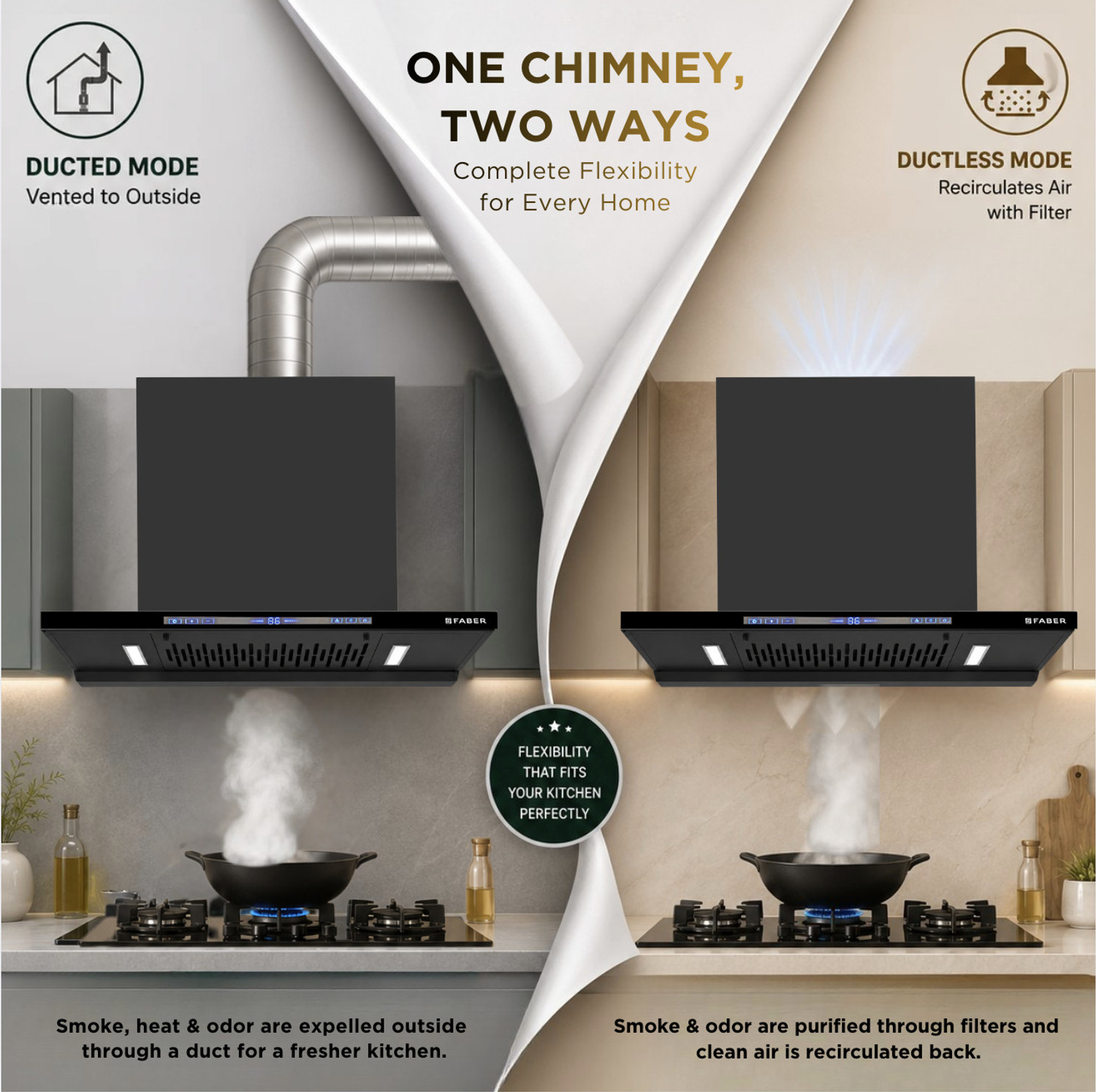 Image of FABER HOOD SLIMX HC SC FL BK BLDC IN 75-T 1500 CMH 75 cm Auto Clean Chimney