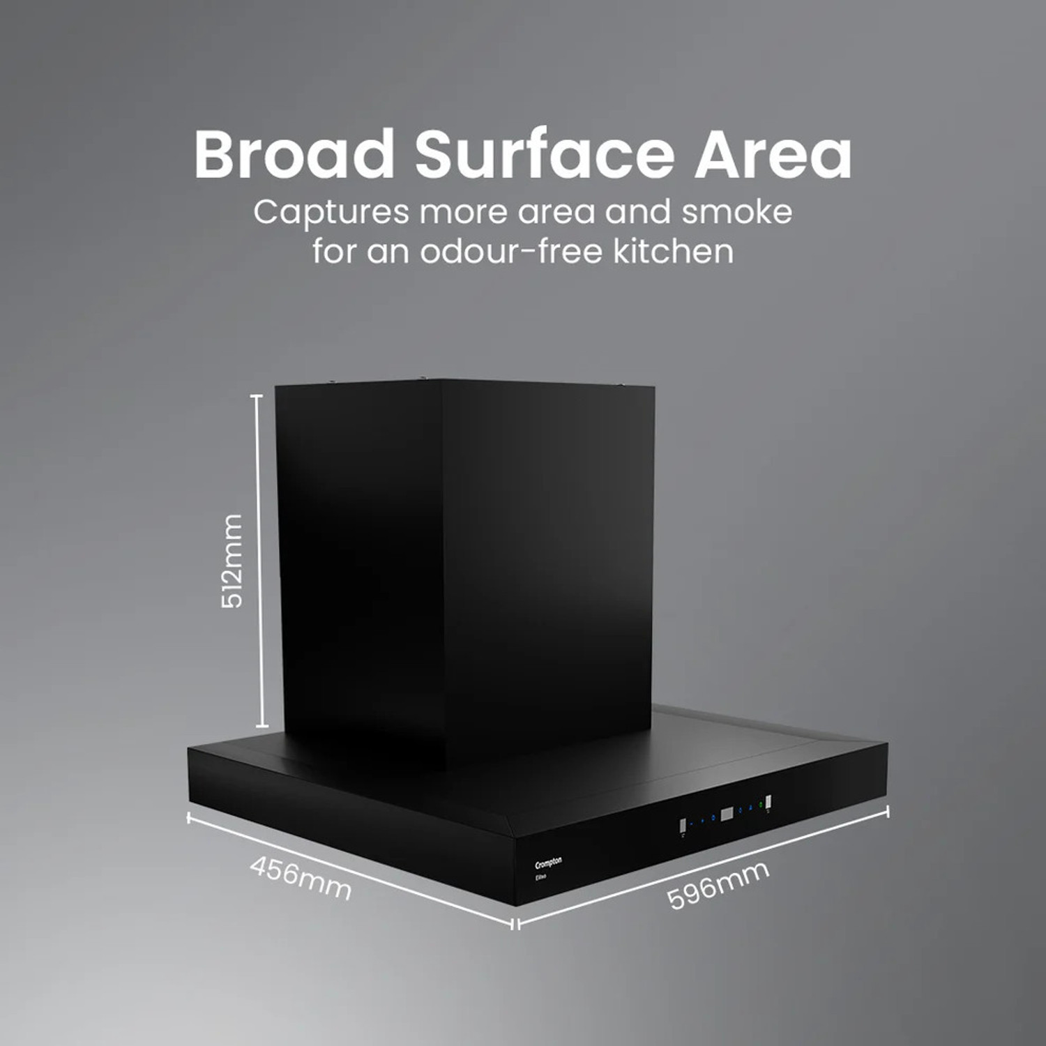 Image of Crompton Eliteo Box Filterless CHD-ELB60FLE-IND 1900 CMH 60 cm Auto Clean Chimney