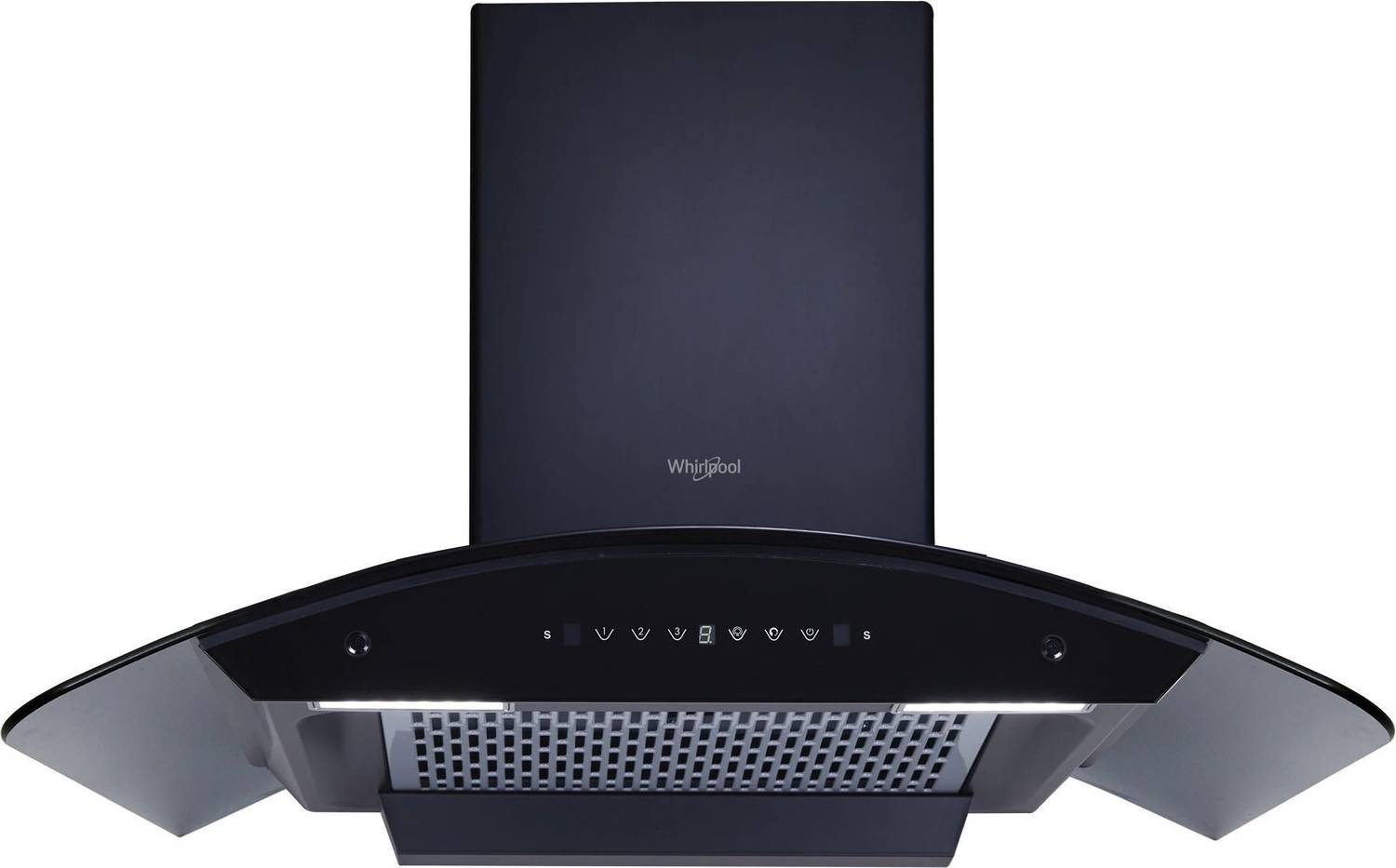 Whirlpool CGFL PRO 904 HAC BK 90 cm Curved Glass Chimney - Image 1