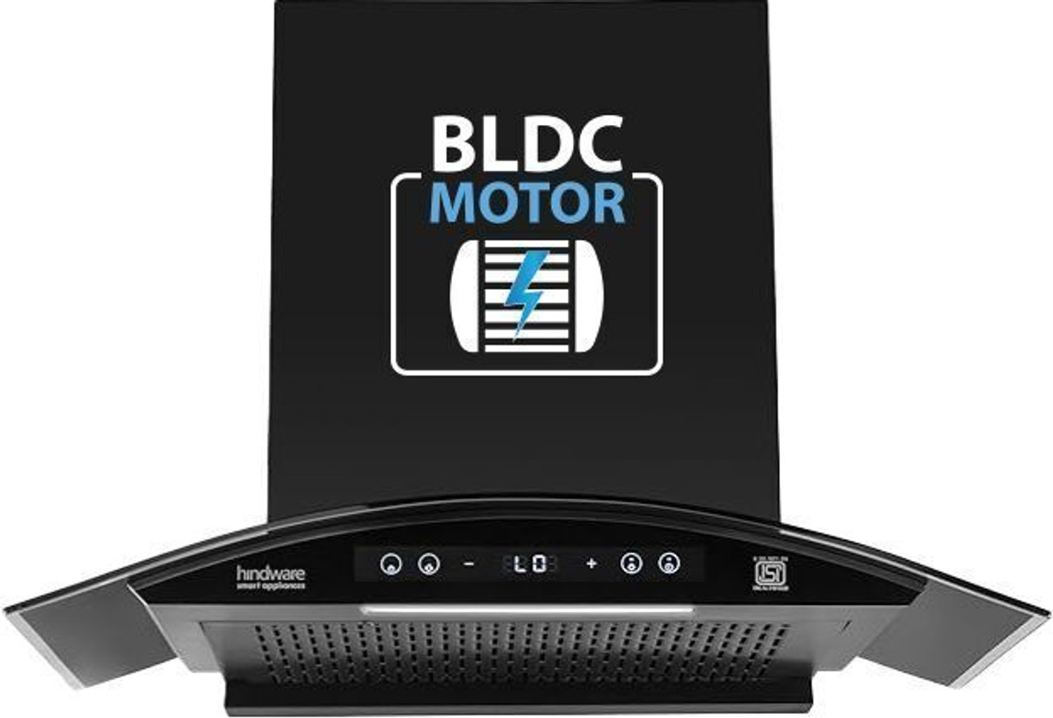 Image of Hindware Smart Appliances Ripple Neo BLDC 75 IN 1400 CMH 75 cm | Curved | Filterless | Touch Control | Motion Sensor | Energy Efficient LED Light | Powerful Suction | Auto Clean Chimney