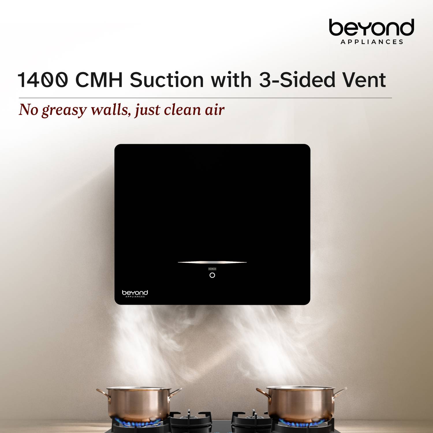 Beyond Cube BLDC 60 1400 CMH 60 cm Chimney - Image 5