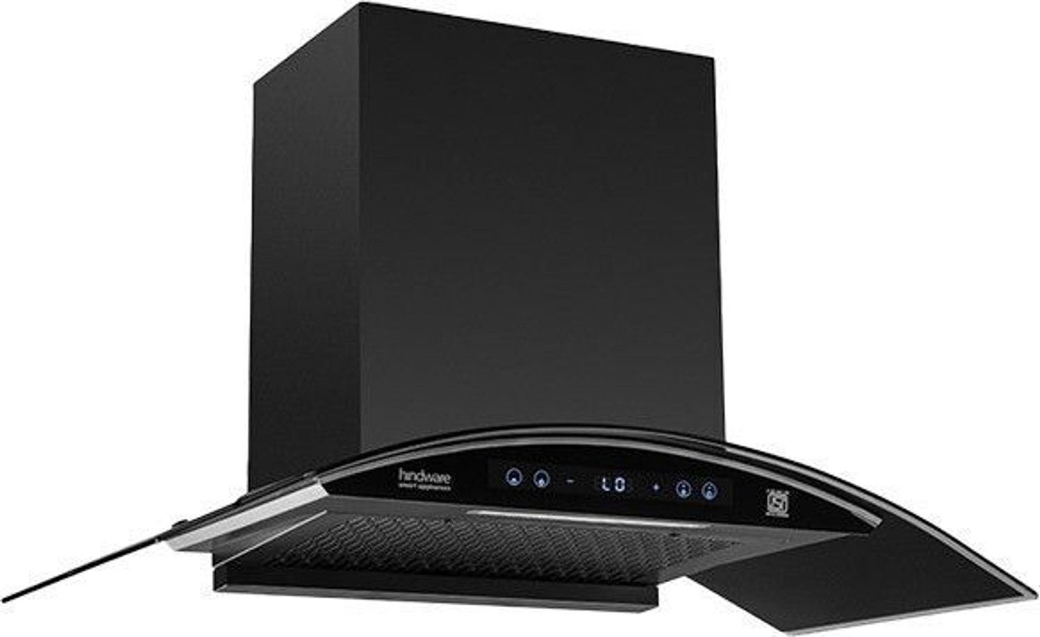 Image of Hindware DIVINA BLDC 90 cm Chimney | 1400 CMH Auto Clean Wall Mounted Black 1400 CMH Chimney