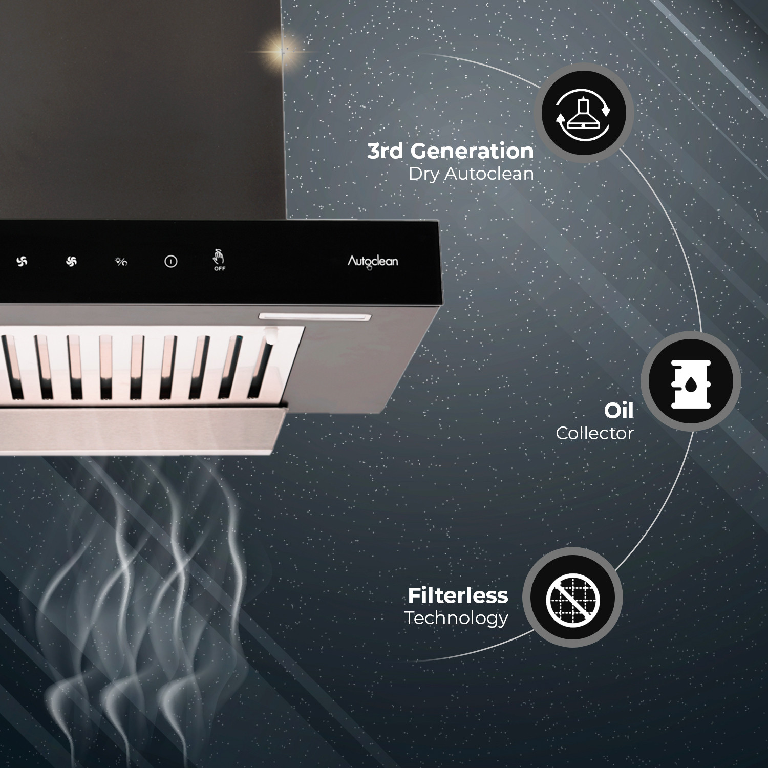Image of Kutchina Signia 60 Auto Clean Wall Mounted NA 1200 CMH Chimney