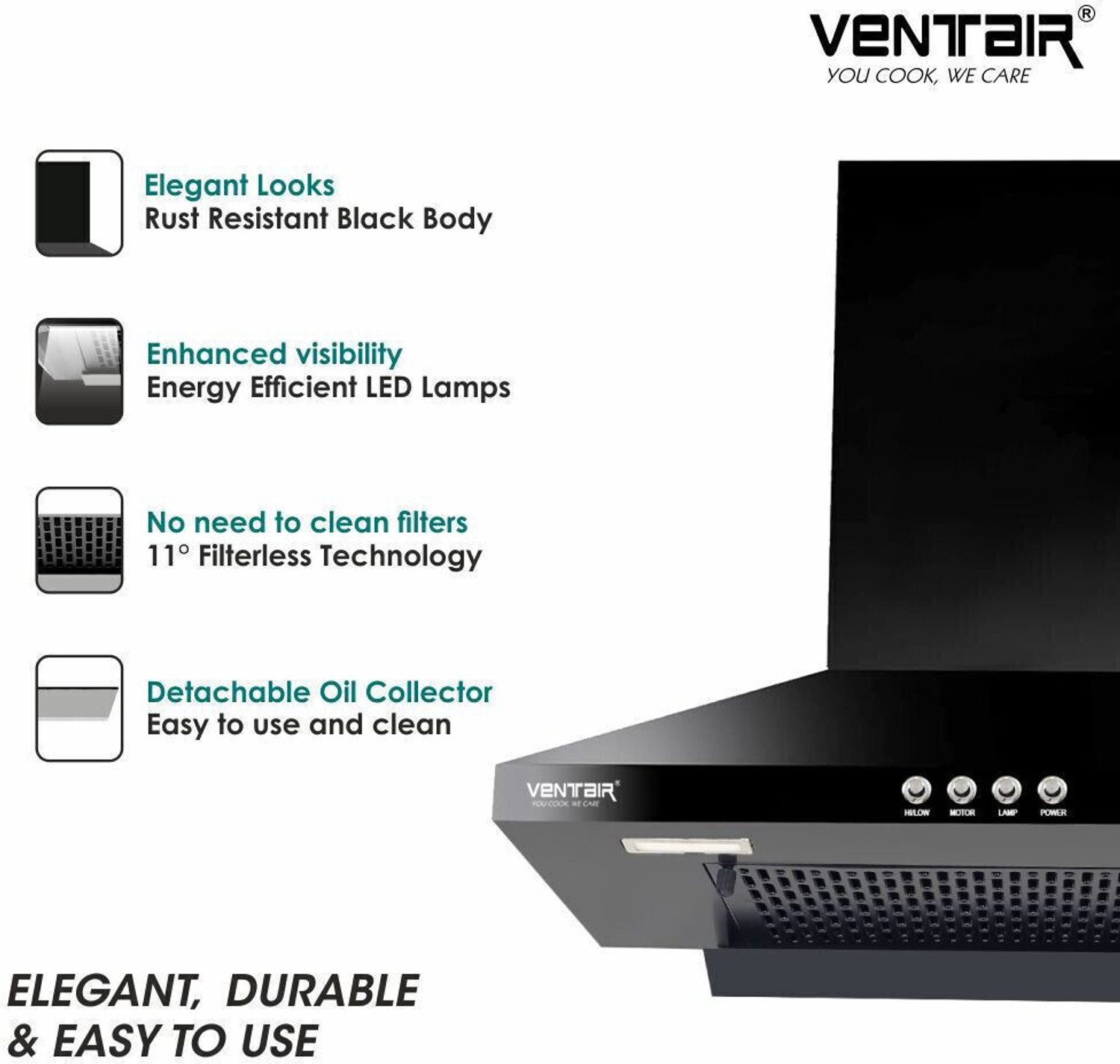 Image of Ventair Prism 1050 CMH 60 cm Pyramid Shape 60cm11 Baffle FilterPowerful suction Low Noise Chimney