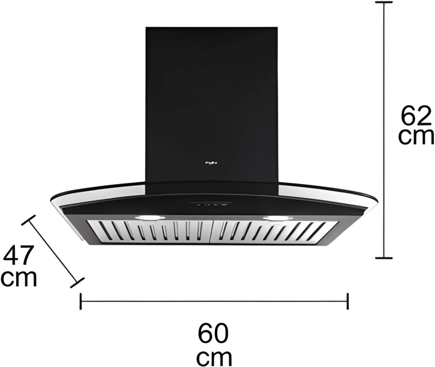 Image of Whirlpool AKR 604 PLATINUM BK 1000 CMH 60 cm Chimney