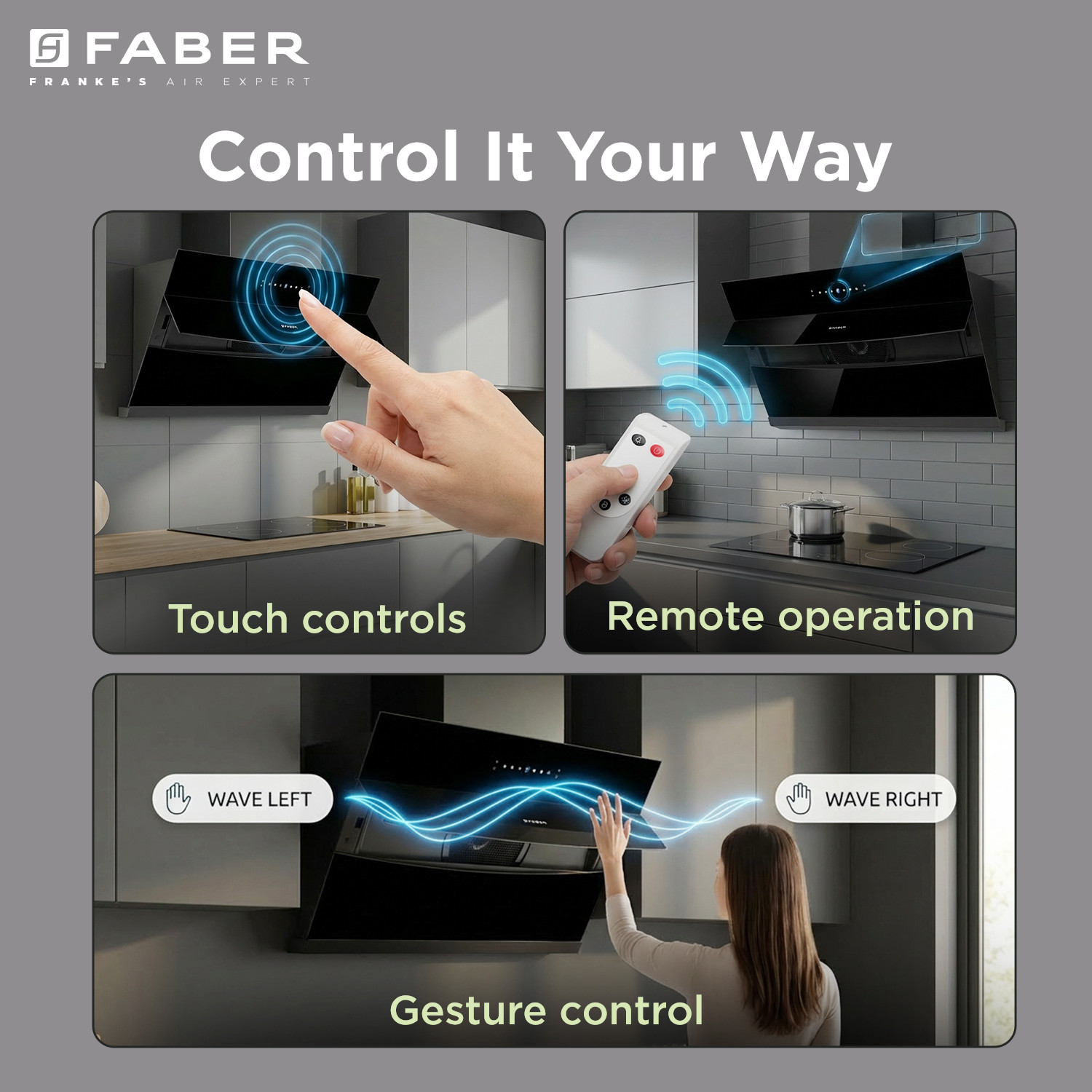 Image of FABER Bolt 90cm 1800m /hr BLDC Chimney with Steam Clean and Powerful Suction 1800 CMH 90 cm Auto Clean Chimney