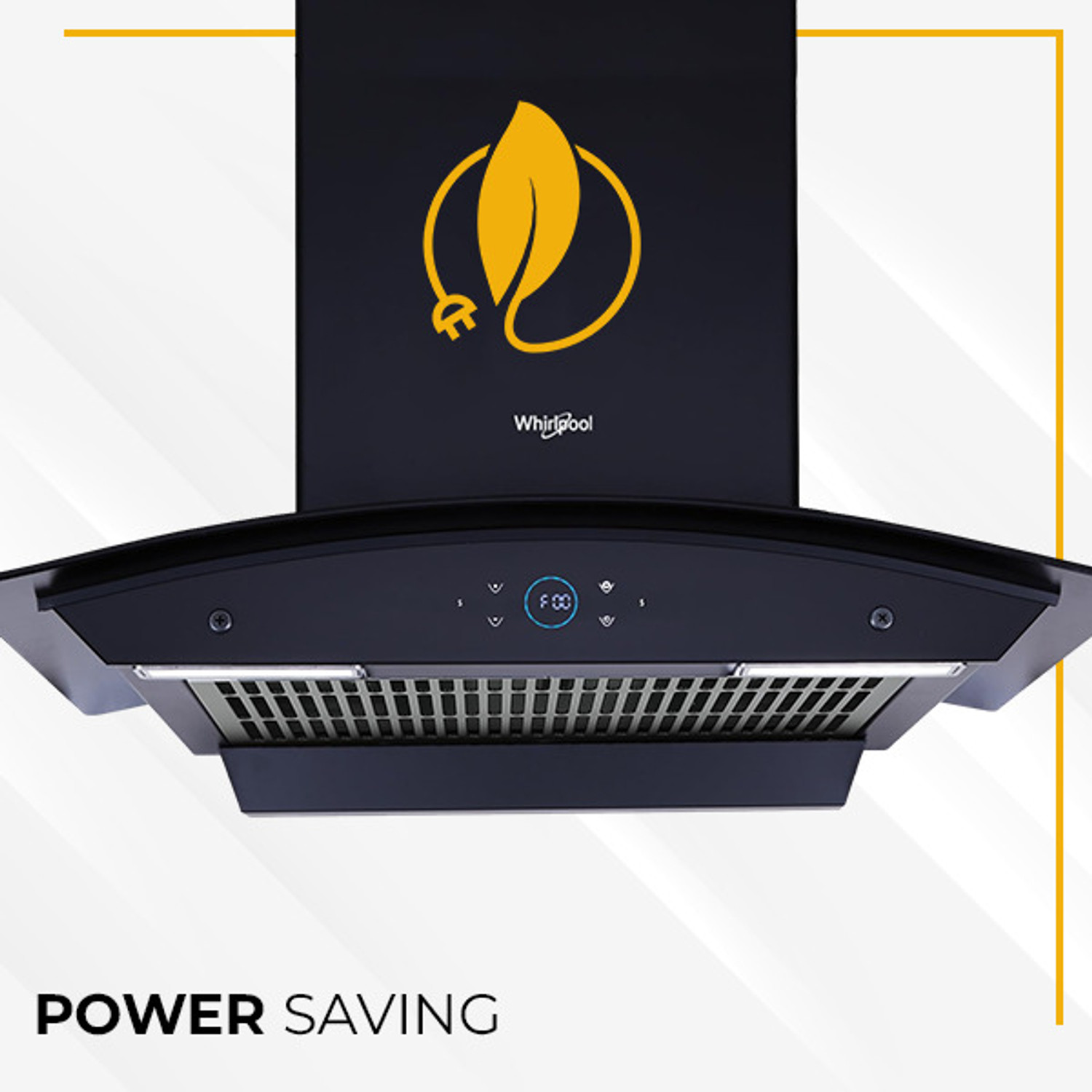 Image of Whirlpool SMARTSENSE ZEN CGFL 604 HAC BLDC BK HOOD 1425 CMH 60 cm Curved Glass 60 cm | BLDC Motor| Smart-Sense Speed Control |Heat Autoclean| Gesture Control|Filterless| Powerful Suction | Low Noise Auto Clean Chimney