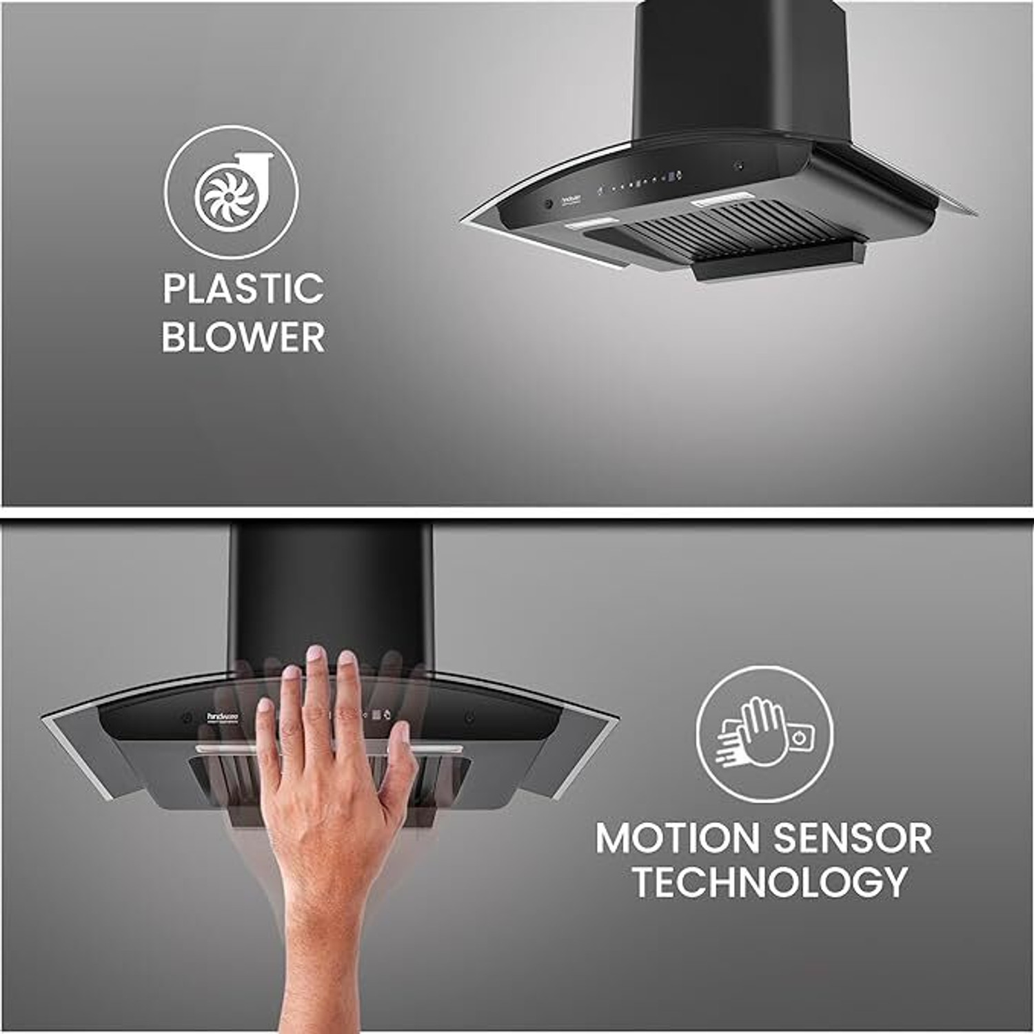 Image of Hindware Lyra Autoclean 90 1300 CMH 90 cm Auto Clean Chimney