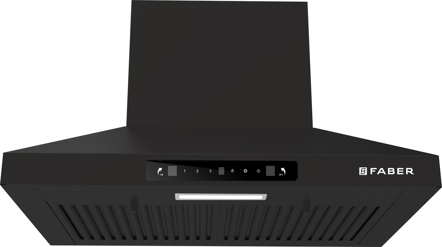 Image of FABER HOOD PLUTO SENSOR TC BF BK IN 60 cm 1000 m hr Baffle Filter Touch Control 1000 CMH 60 cm Chimney