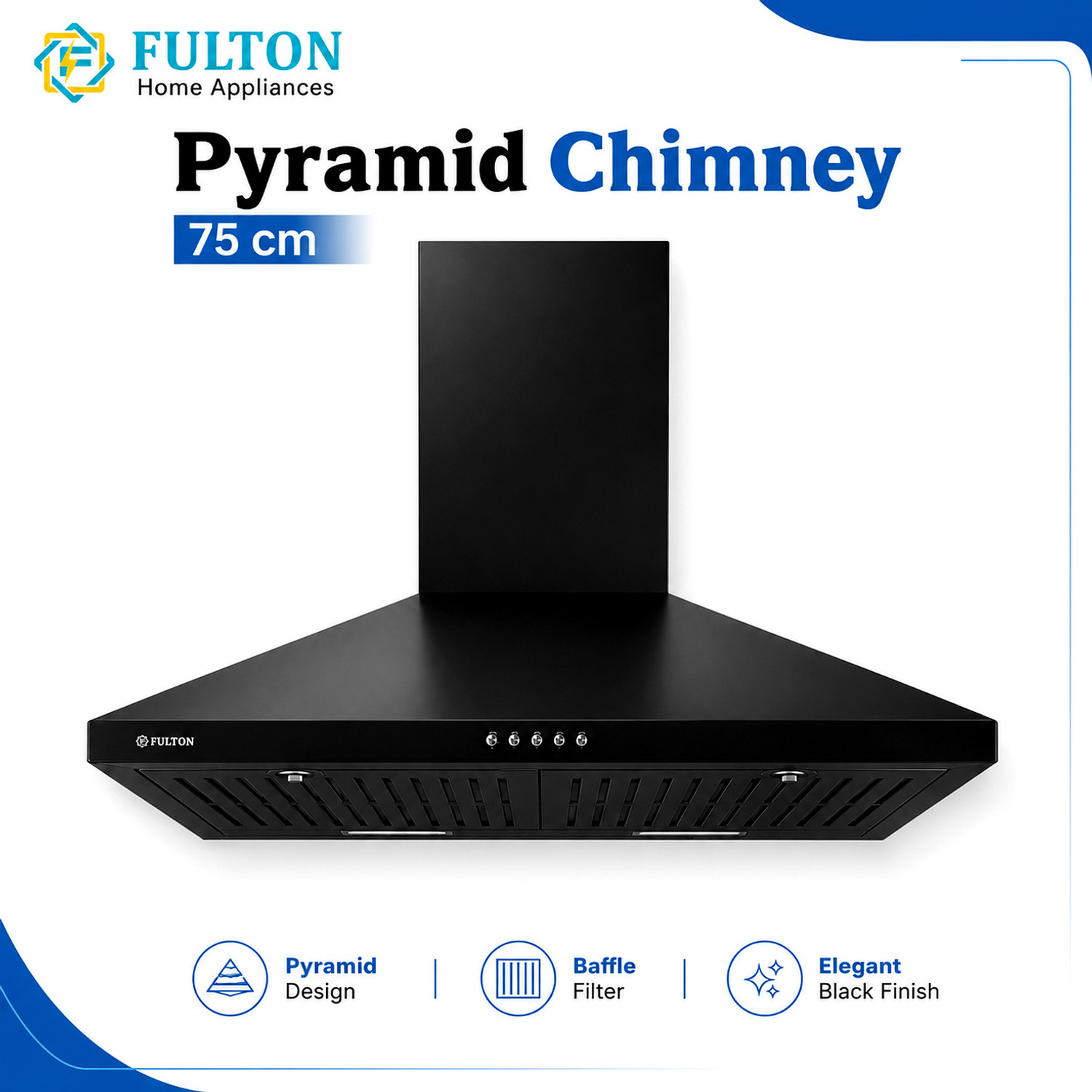 Image of FULTON Pyramid Shape 75cm Chimney 1220 CMH 75 cm Chimney
