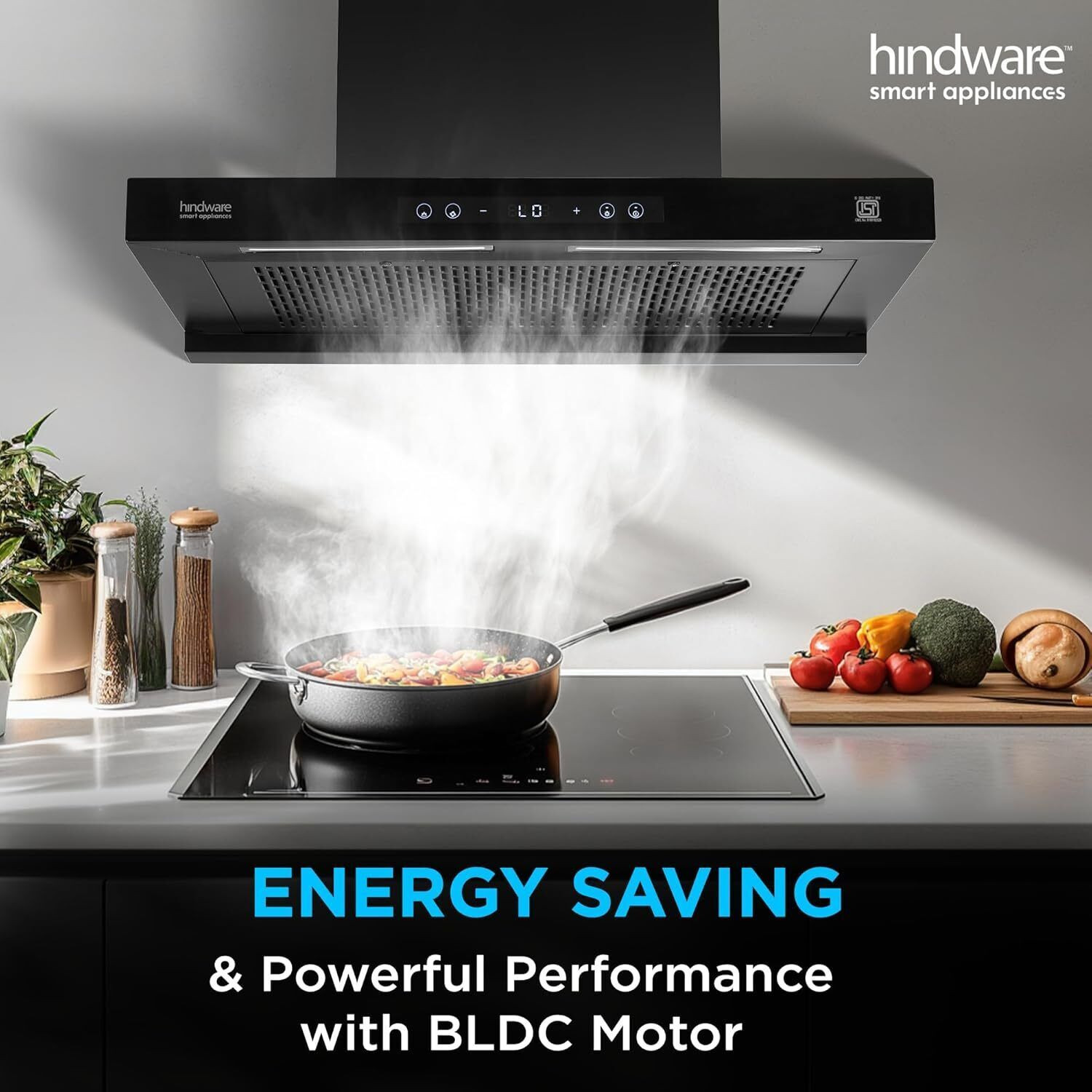 Image of Hindware Smart Appliances Regina BLDC 90 1500 CMH 90 cm Auto Clean Chimney