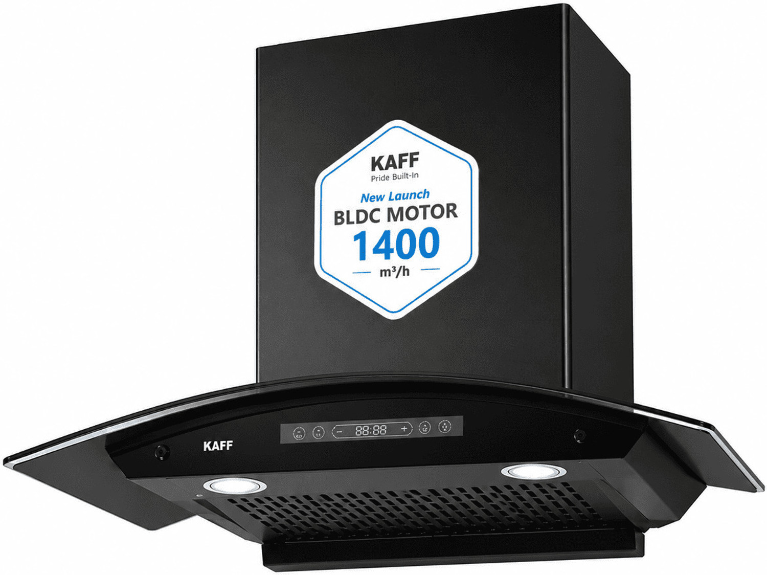 Image of Kaff KCF90-DC 1400 CMH 90 cm BLDC Low Noise, Filterless Easy Clean, Touch /Motion Sensor with Digital Display, Auto Clean Chimney