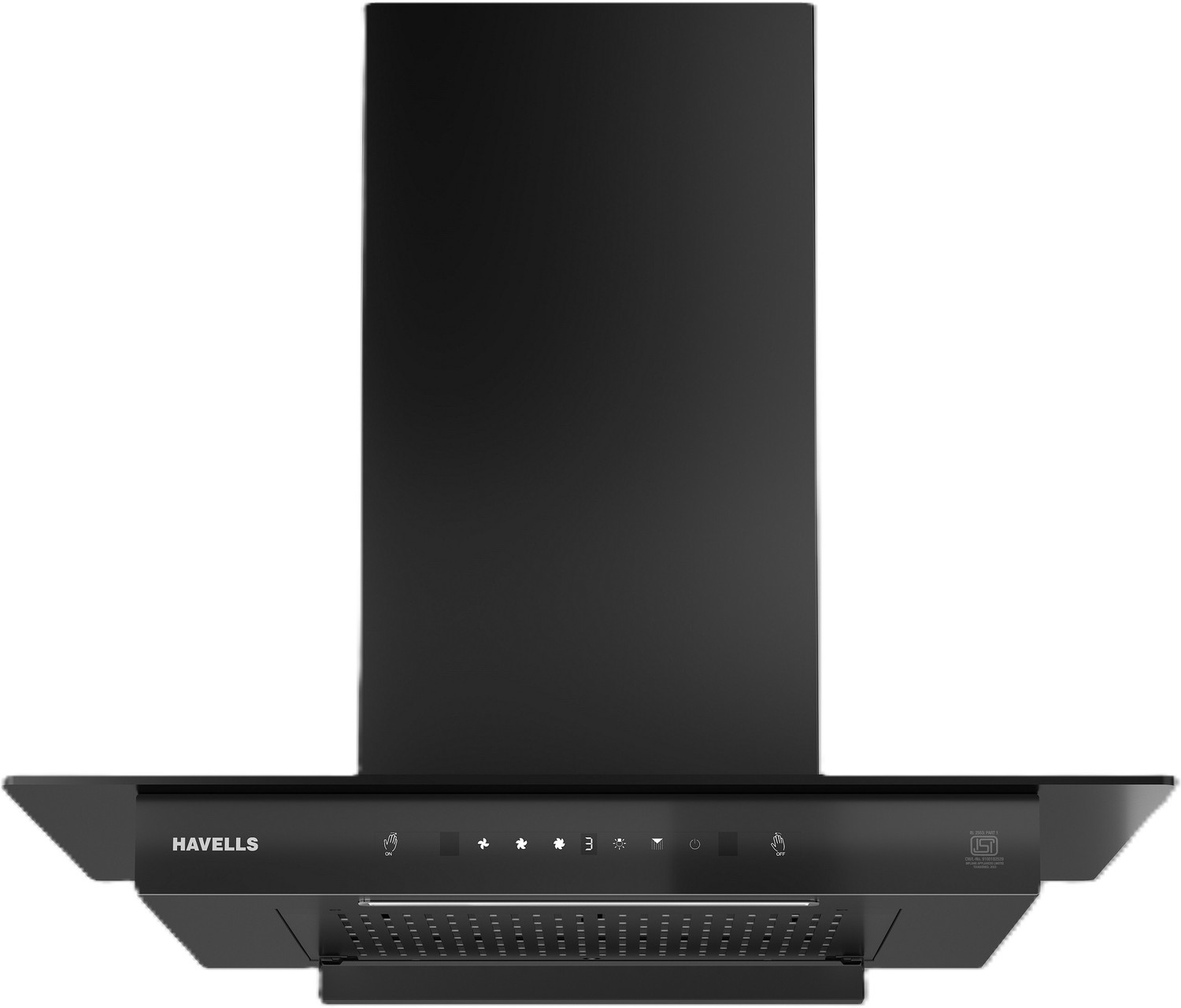 Image of HAVELLS GHKCNAXK000 Auto Clean Wall and Ceiling Mounted Black 750 CMH Chimney
