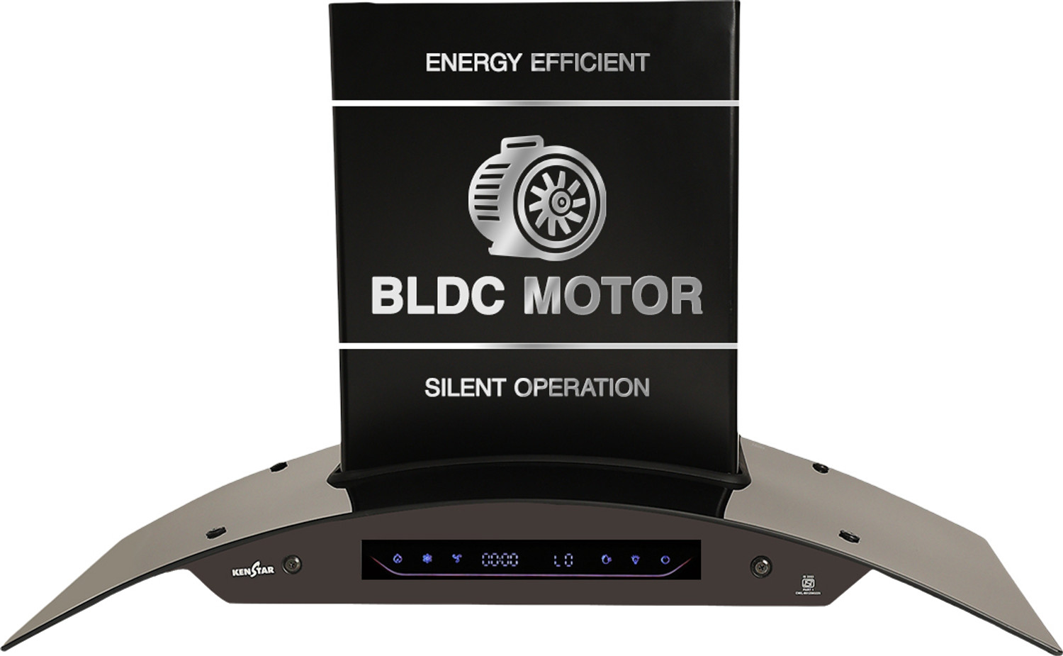 Image of Kenstar AeroGlide BLDC CURVE 90 CM 1500 CMH 90 cm Filterless Auto-clean Chimney With BLDC Motor 10 Speed Touch & Gesture Control Powerful Suction Low Noise Auto Clean Chimney