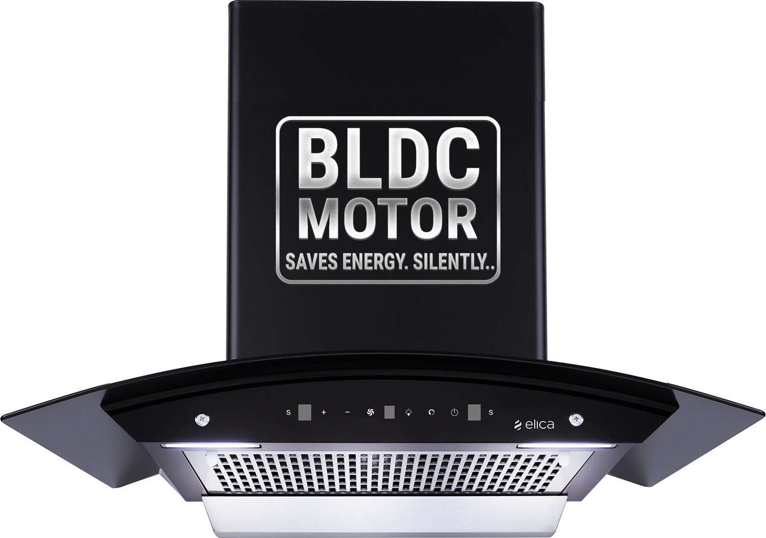 Image of Elica WDFL 750 BLDC HAC LTW MS NERO 1500 CMH 75 cm Auto Clean Chimney