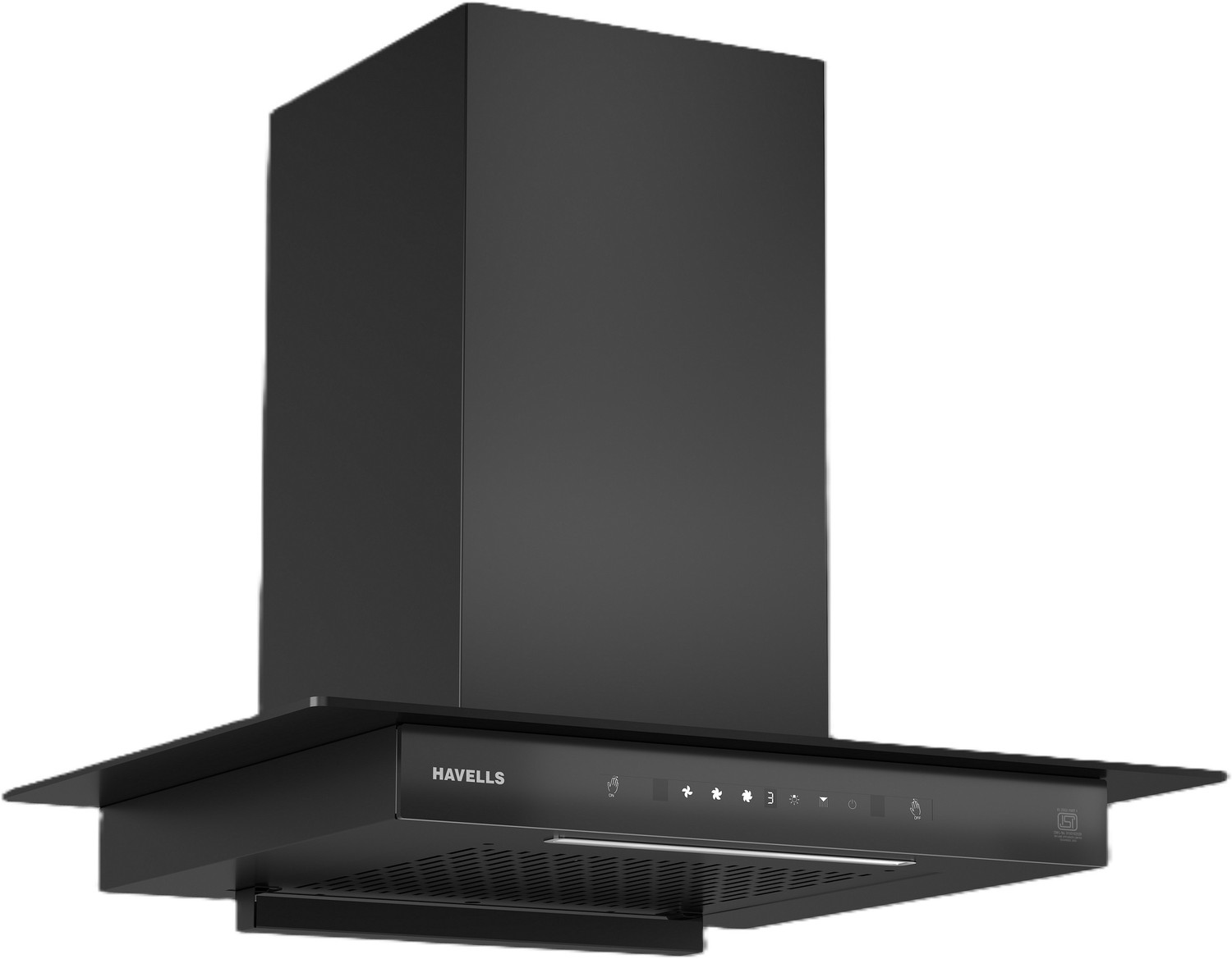 Image of HAVELLS GHKCNAXK000 Auto Clean Wall and Ceiling Mounted Black 750 CMH Chimney