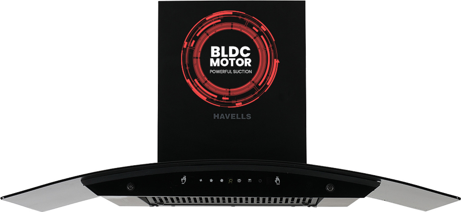 Image of HAVELLS Polaris lite 60, Curved Shape 60 cm, BLDC, Autoclean Chimney 1500 CMH 60 cm Auto Clean Chimney