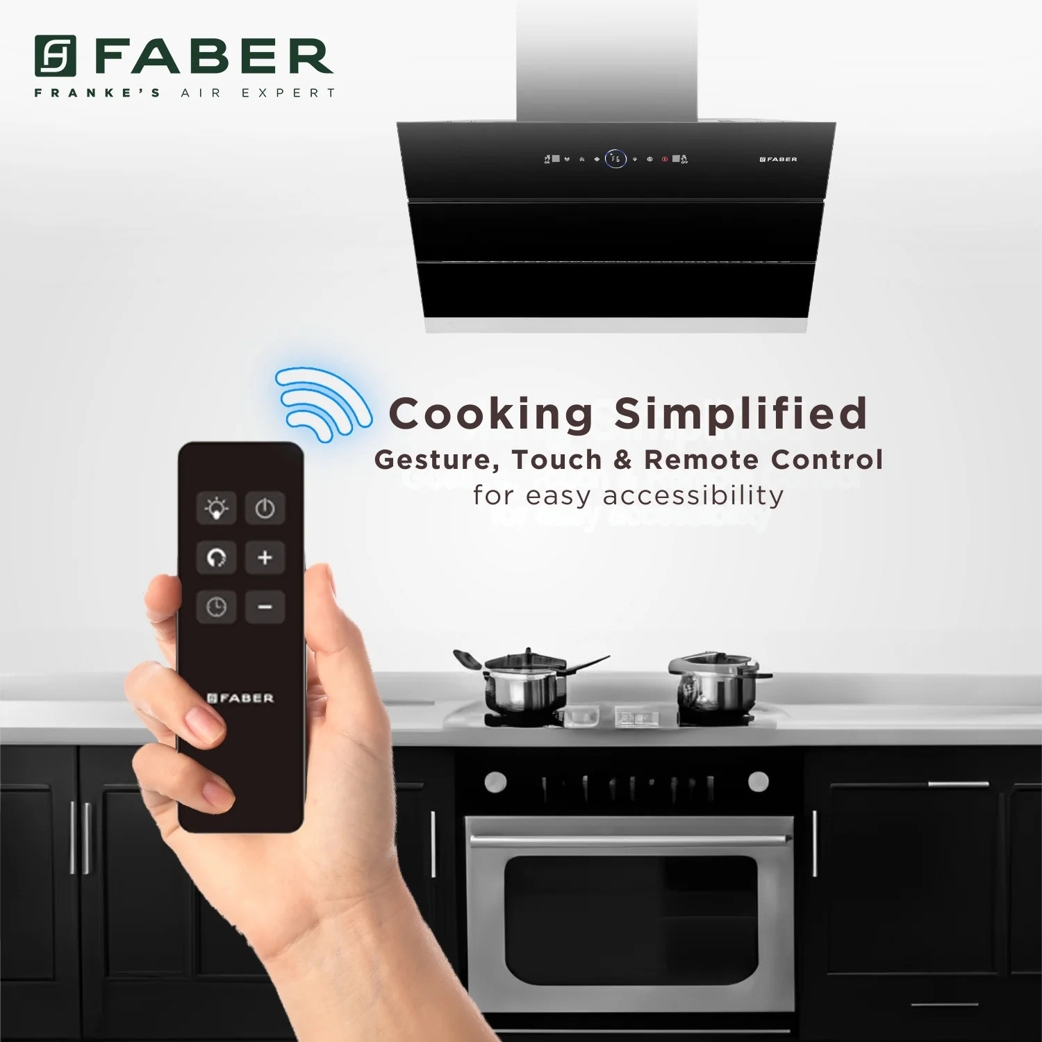 Image of FABER HOOD COMET BLDC FL HC BK 90 AUTOCLEAN CHIMNEY Auto Clean Wall Mounted BLACK 1500 CMH Chimney