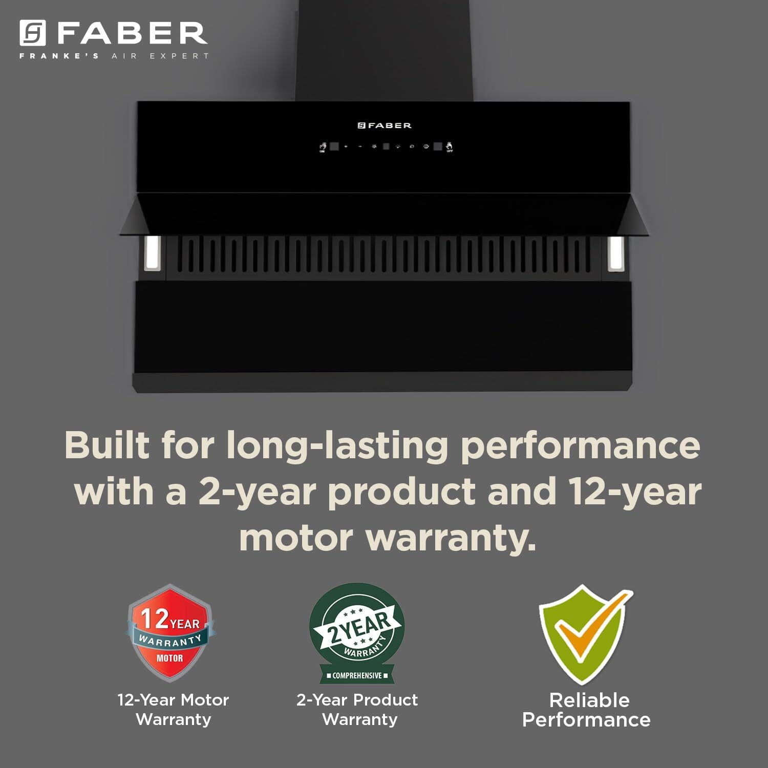 Image of FABER HOOD ENERGY BLDC FL SC HC BK IN 75 1500 CMH 75 cm Auto Clean Chimney