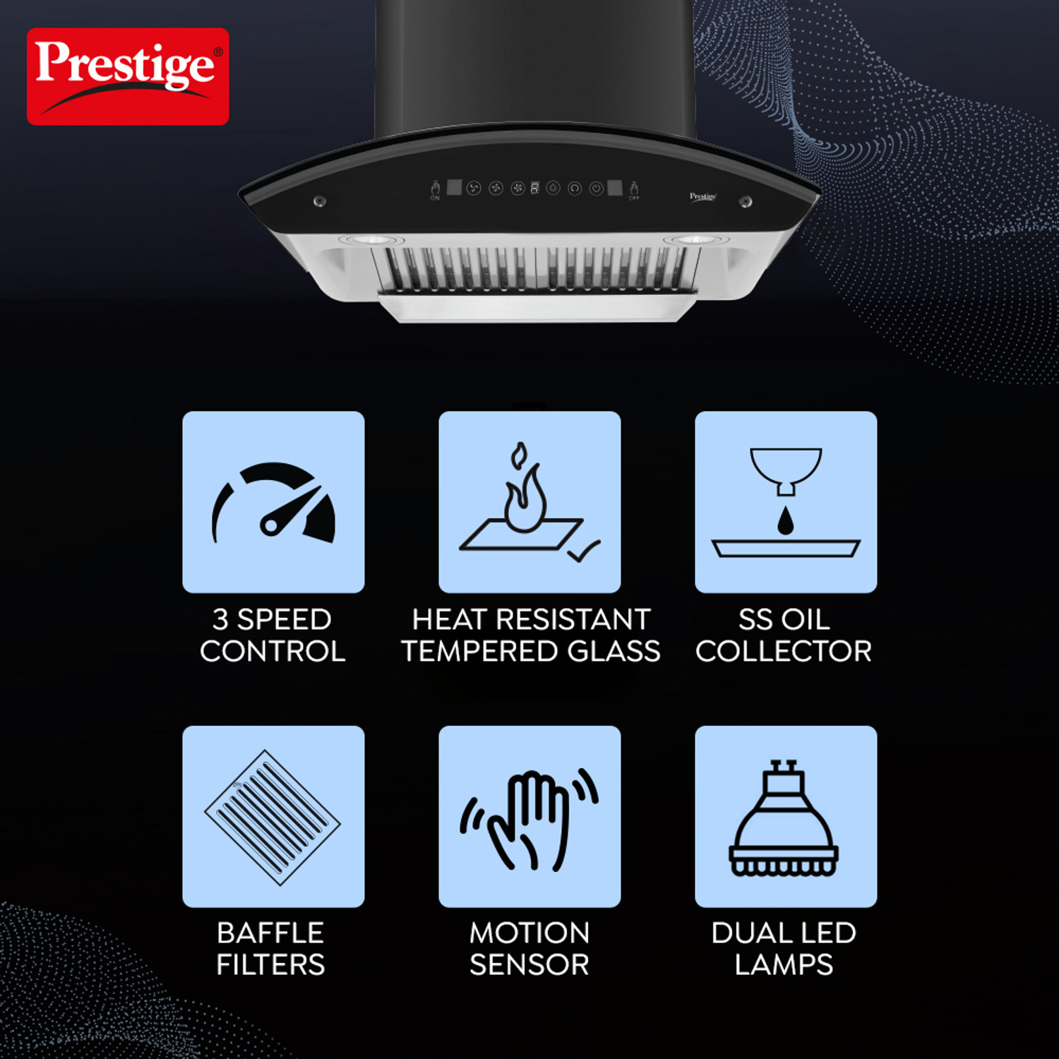 Image of Prestige 42331 1200 CMH 60 cm Auto Clean Chimney
