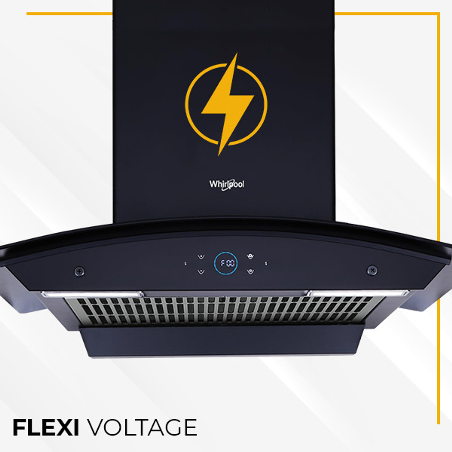 Image of Whirlpool SMARTSENSE ZEN CGFL 604 HAC BLDC BK HOOD 1425 CMH 60 cm Curved Glass 60 cm | BLDC Motor| Smart-Sense Speed Control |Heat Autoclean| Gesture Control|Filterless| Powerful Suction | Low Noise Auto Clean Chimney