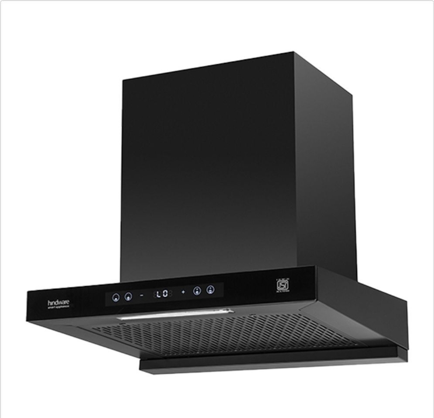 Image of Hindware Darcia BLDC 60 Auto Clean Wall Mounted Black 1500 CMH Chimney