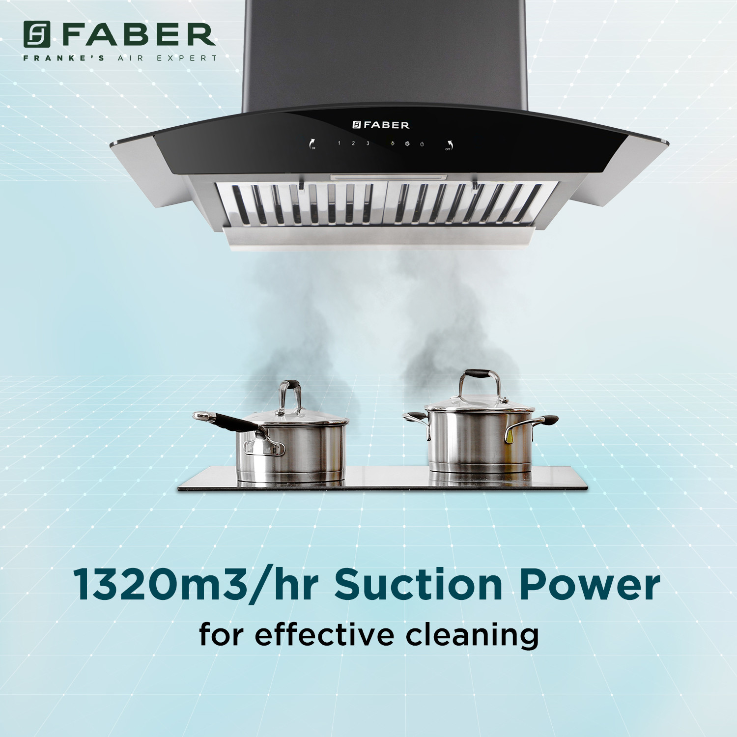 Image of FABER HOOD FEEL PRO TC SC BF BK 60 Wall Mounted Black 1320 CMH Chimney