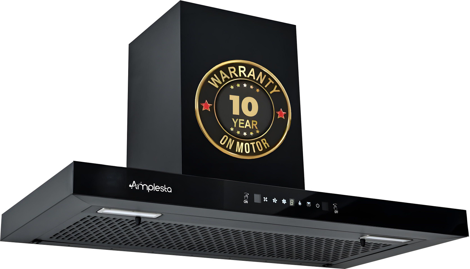 Image of Amplesta Sereno Auto Clean T-Shape 75cm, Touch & Gesture Control, Filterless, Low Noise 1350 CMH 75 cm Auto Clean Chimney