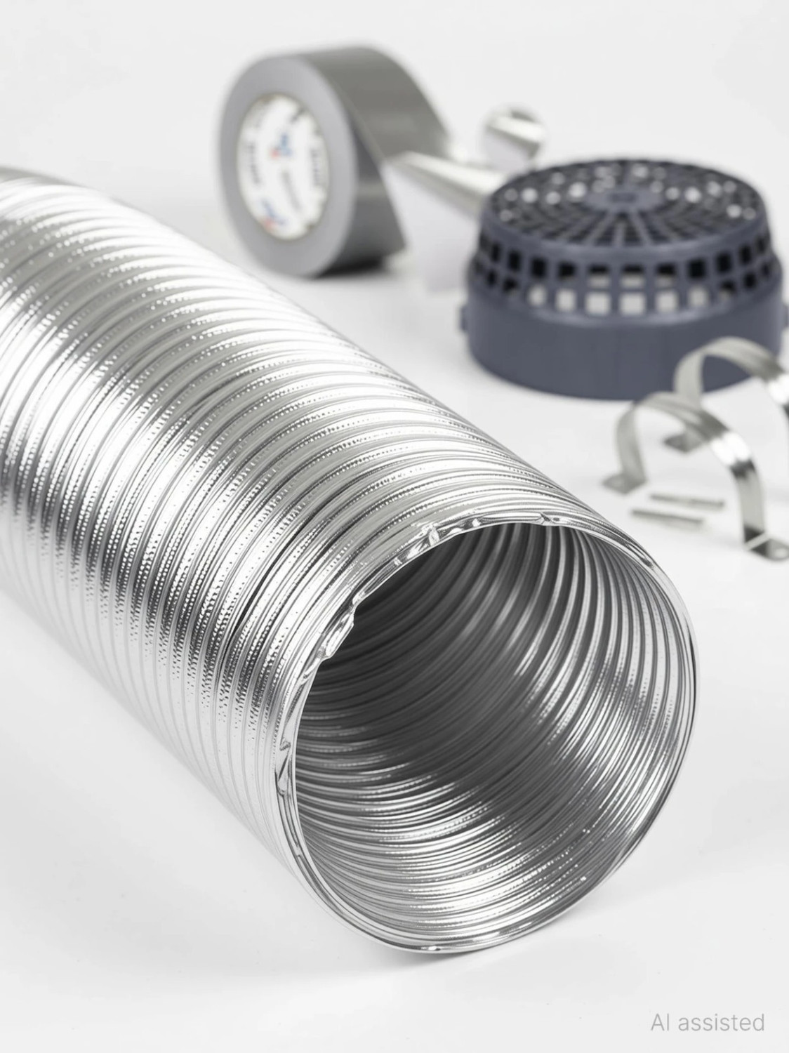 Image of BLOWHOT 6 Inch Flexible Duct Pipe | Aluminium Hose Pipe | Chimney Exhaust Pipe for 1200 CMH 60 cm Chimney