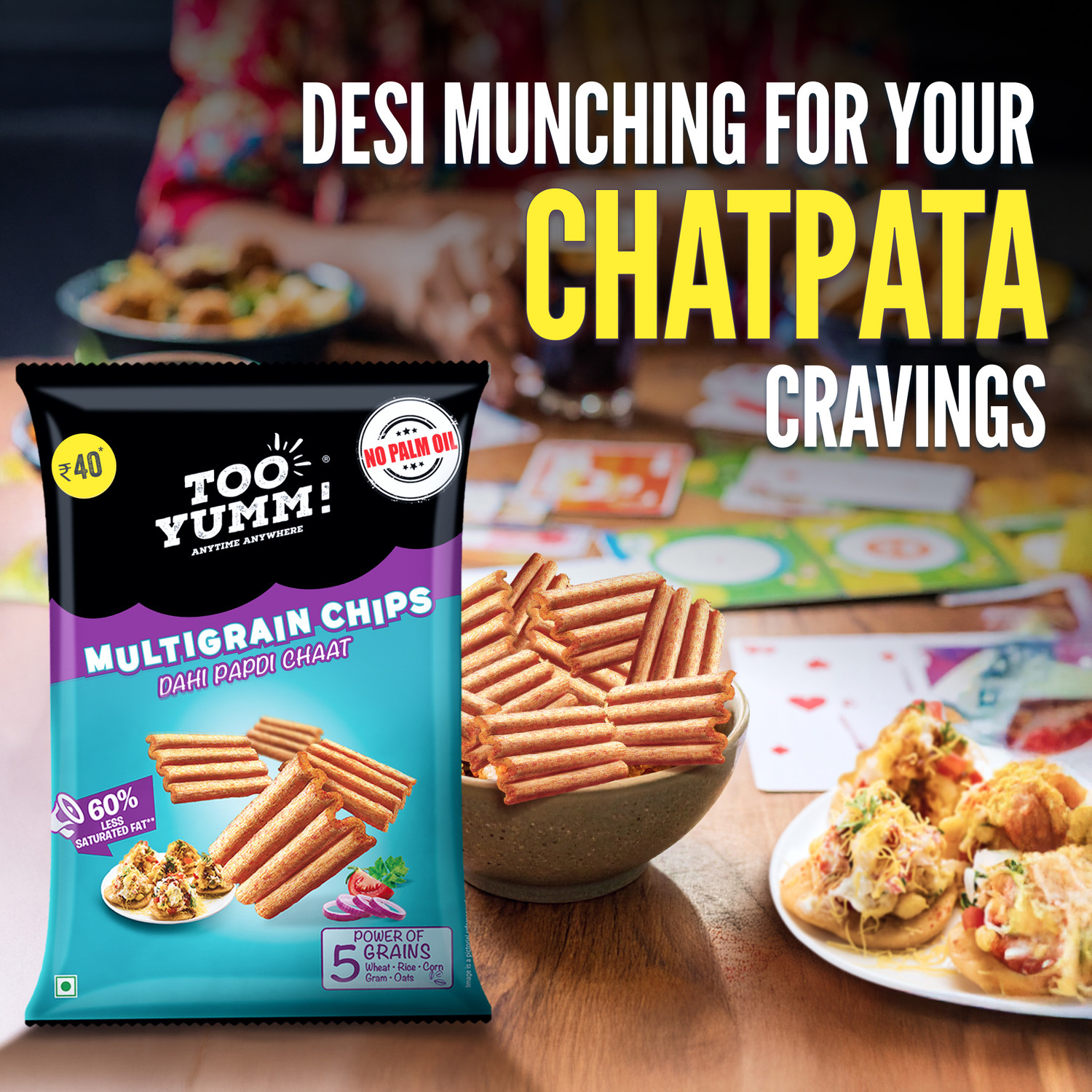 Image of Too Yumm! Dahi Papdi Chaat Multigrain Chips