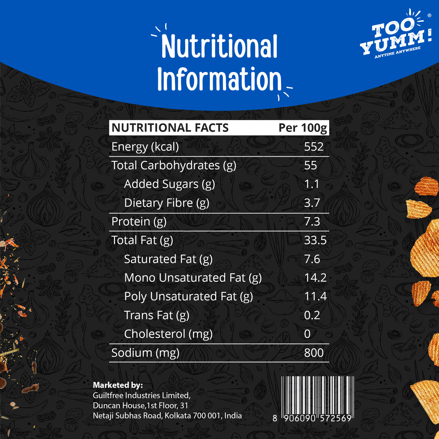 Image of Too Yumm! Potato - Indian Masala Chips