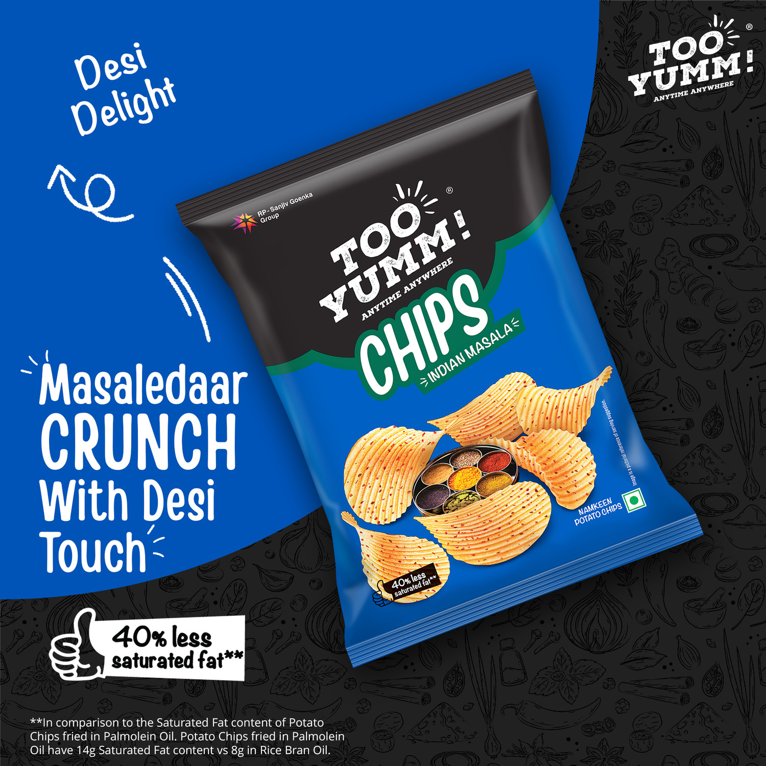 Image of Too Yumm! Potato - Indian Masala Chips