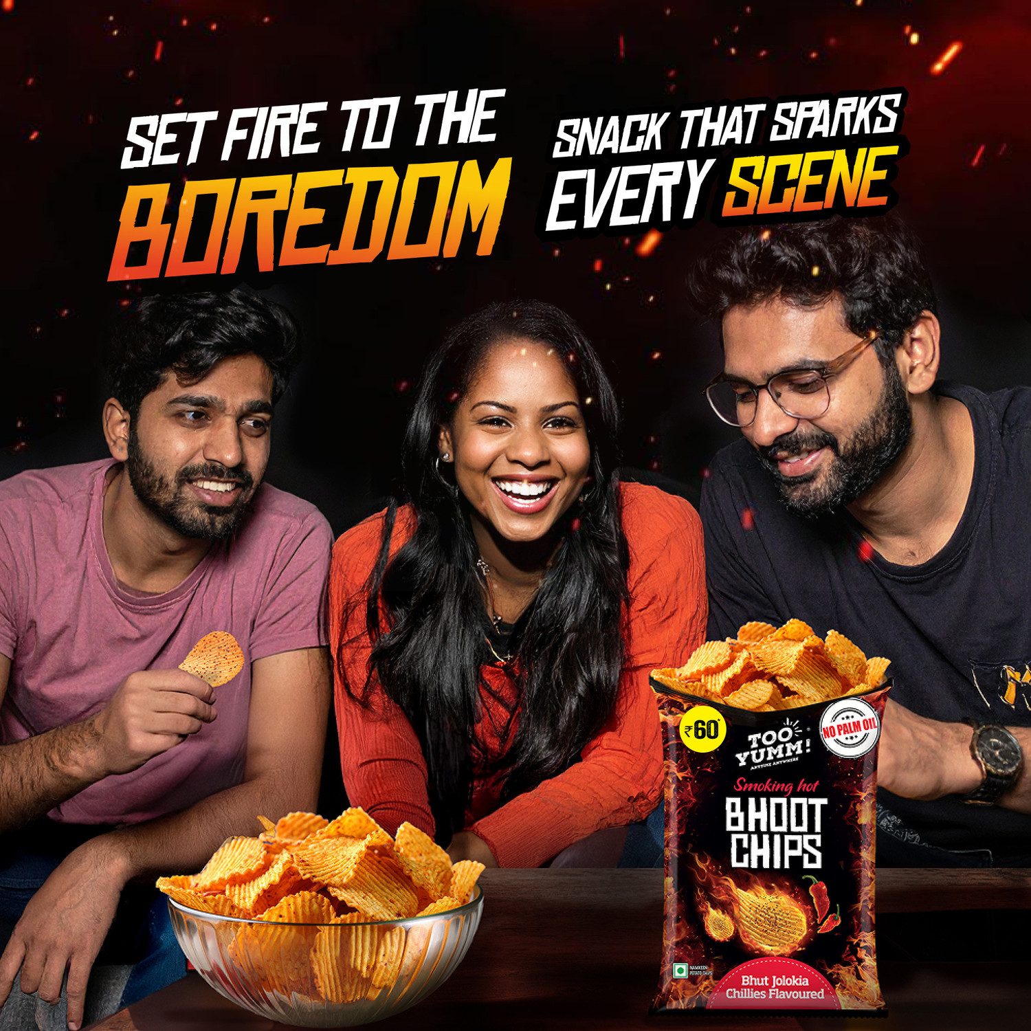 Image of Too Yumm! Smoking Hot Bhoot Potato Chips