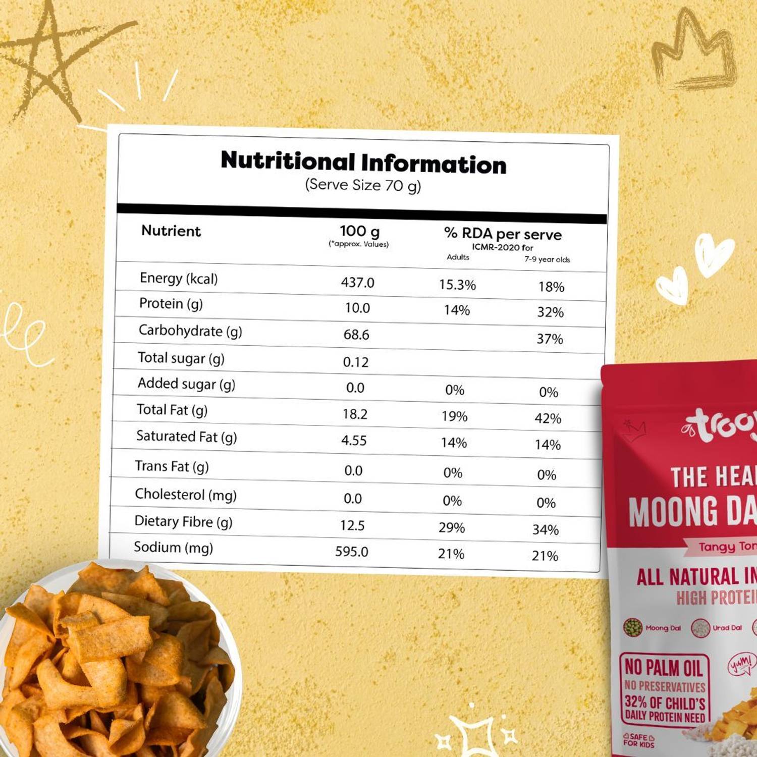 Troovy High Protein Mixed Pack Chips Pack of 6 · 70 g (420 g total) - Image 3
