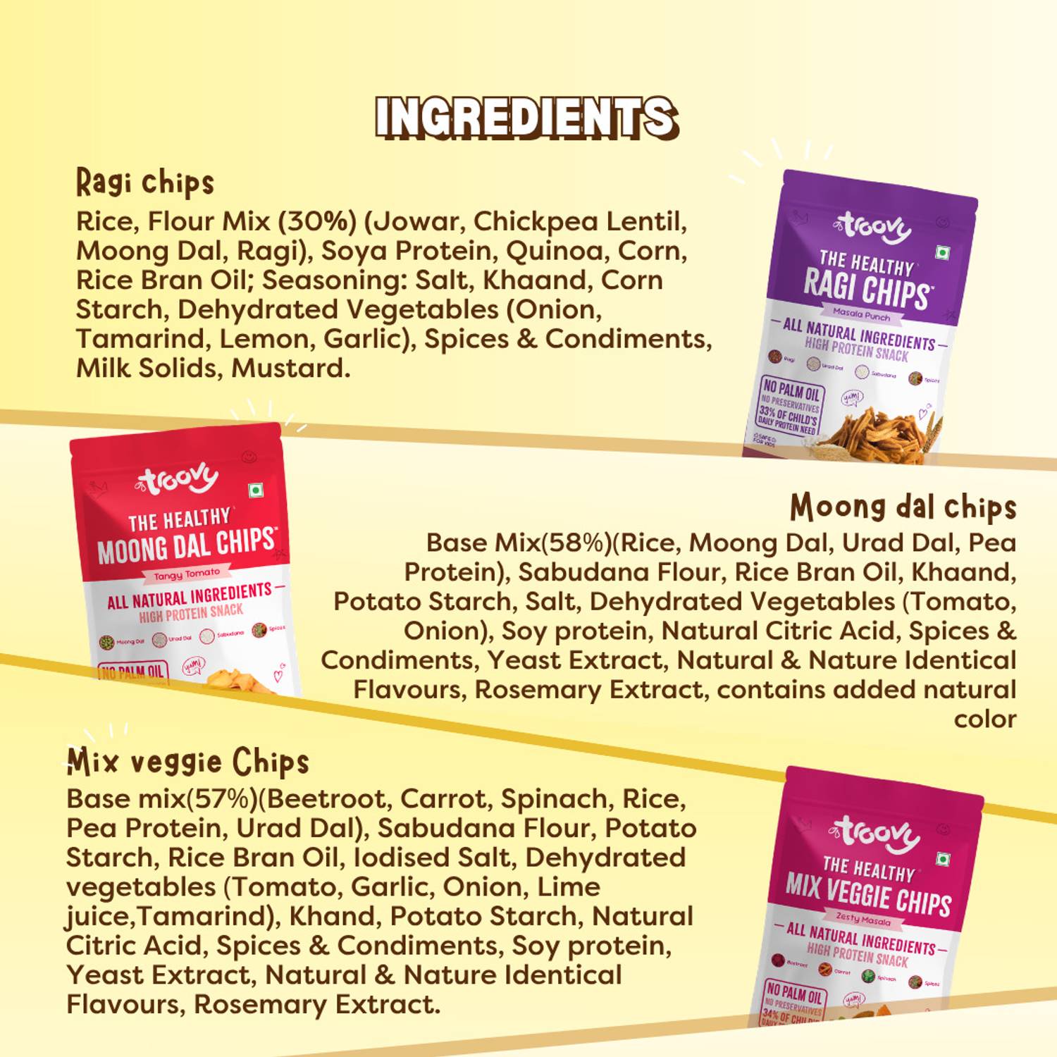 Troovy High Protein Mixed Pack Chips Pack of 6 · 70 g (420 g total) - Image 2