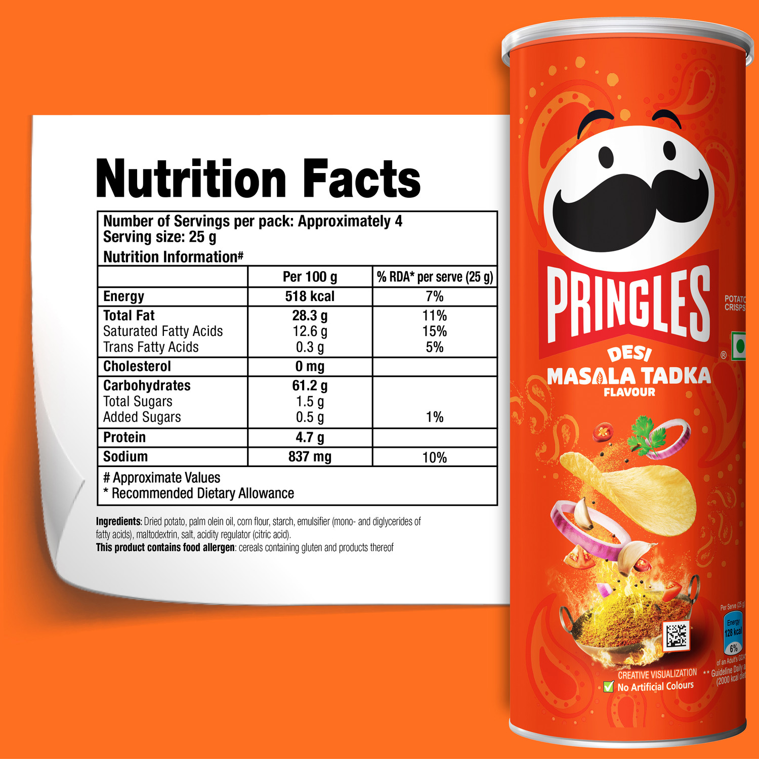 Image of Pringles Desi Masala Flavored Potato Chips