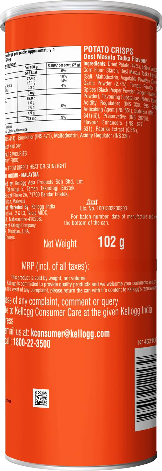 Pringles Desi Masala Tadka Flavor Pack of 4 - Image 2