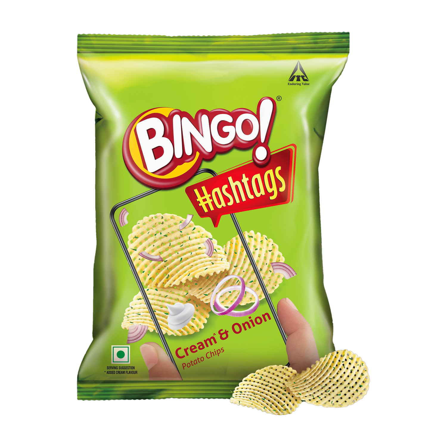 Bingo Hashtags Cream & Onion Potato Chips