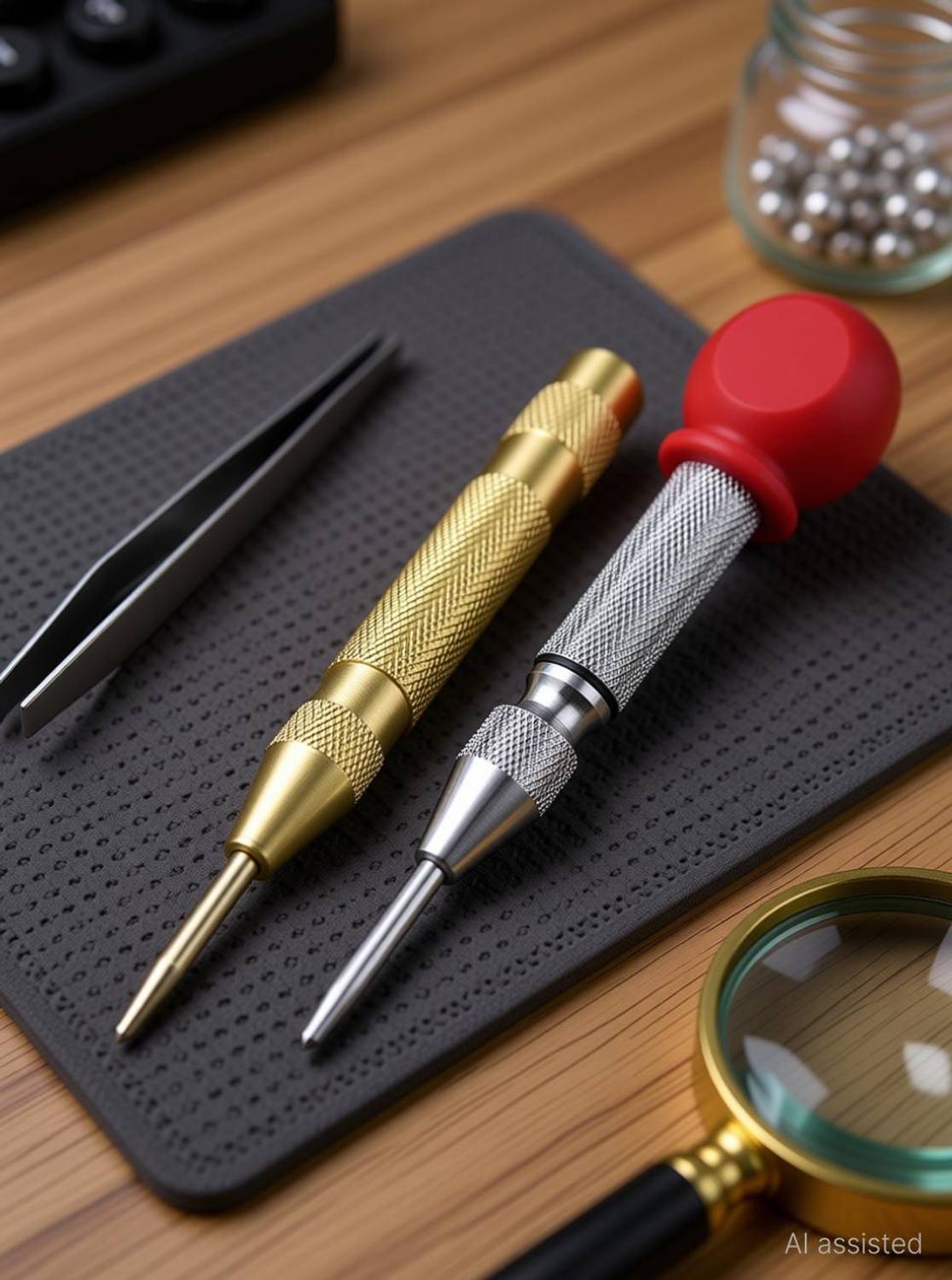 AASONS AASONS Marking Punch to Break Glass Or Marking Jewelry, Aluminium, Leather, Wood Marking Punch, Automatic Impact Center Punch, with Hardened Tip Metal Firmer Chisel