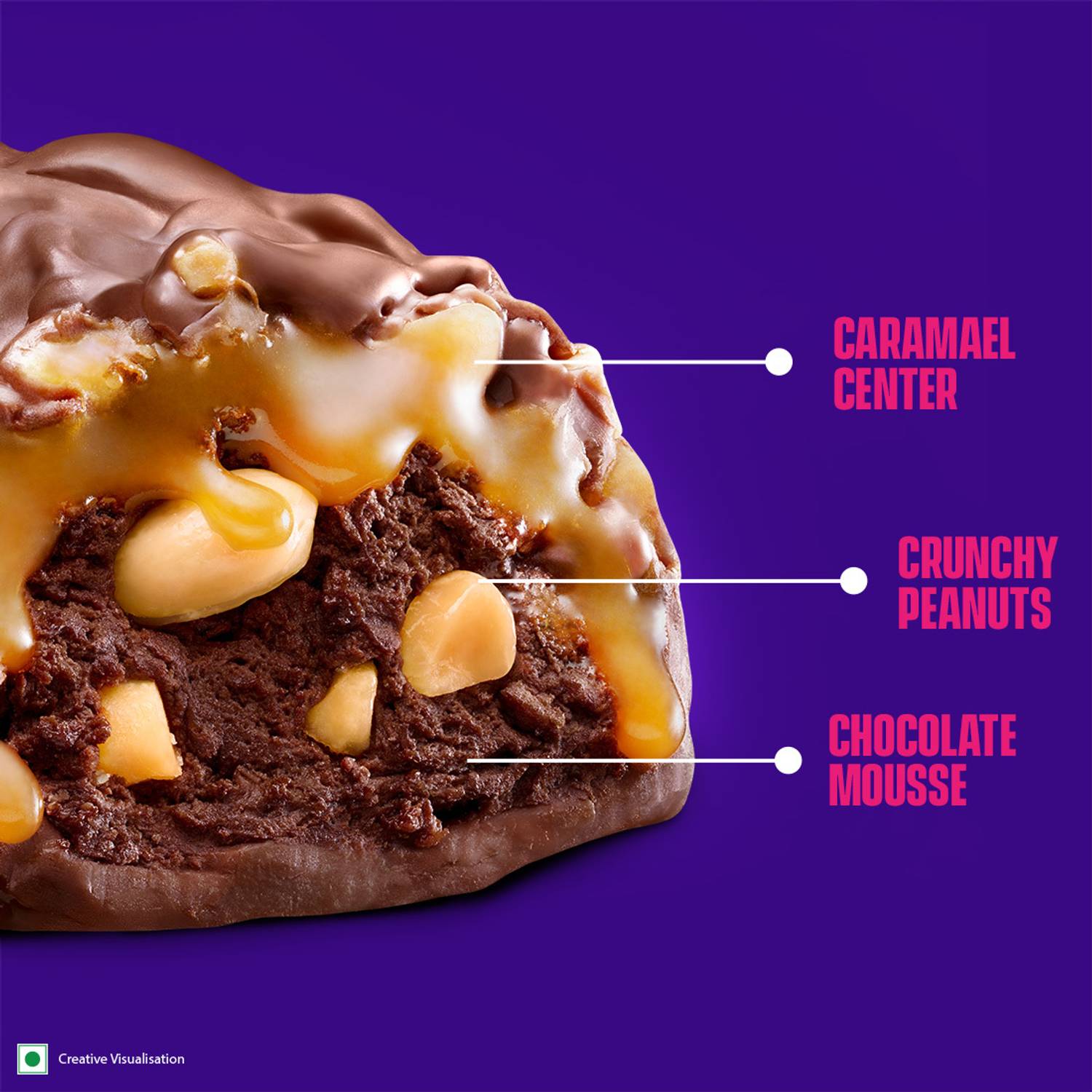 Cadbury Fuse Peanut & Caramel Filled Mini Treats Chocolate Bites ... more