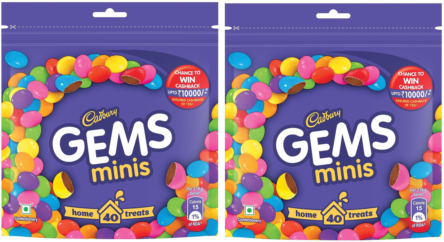 Image of Cadbury Gems minis pouch Bar