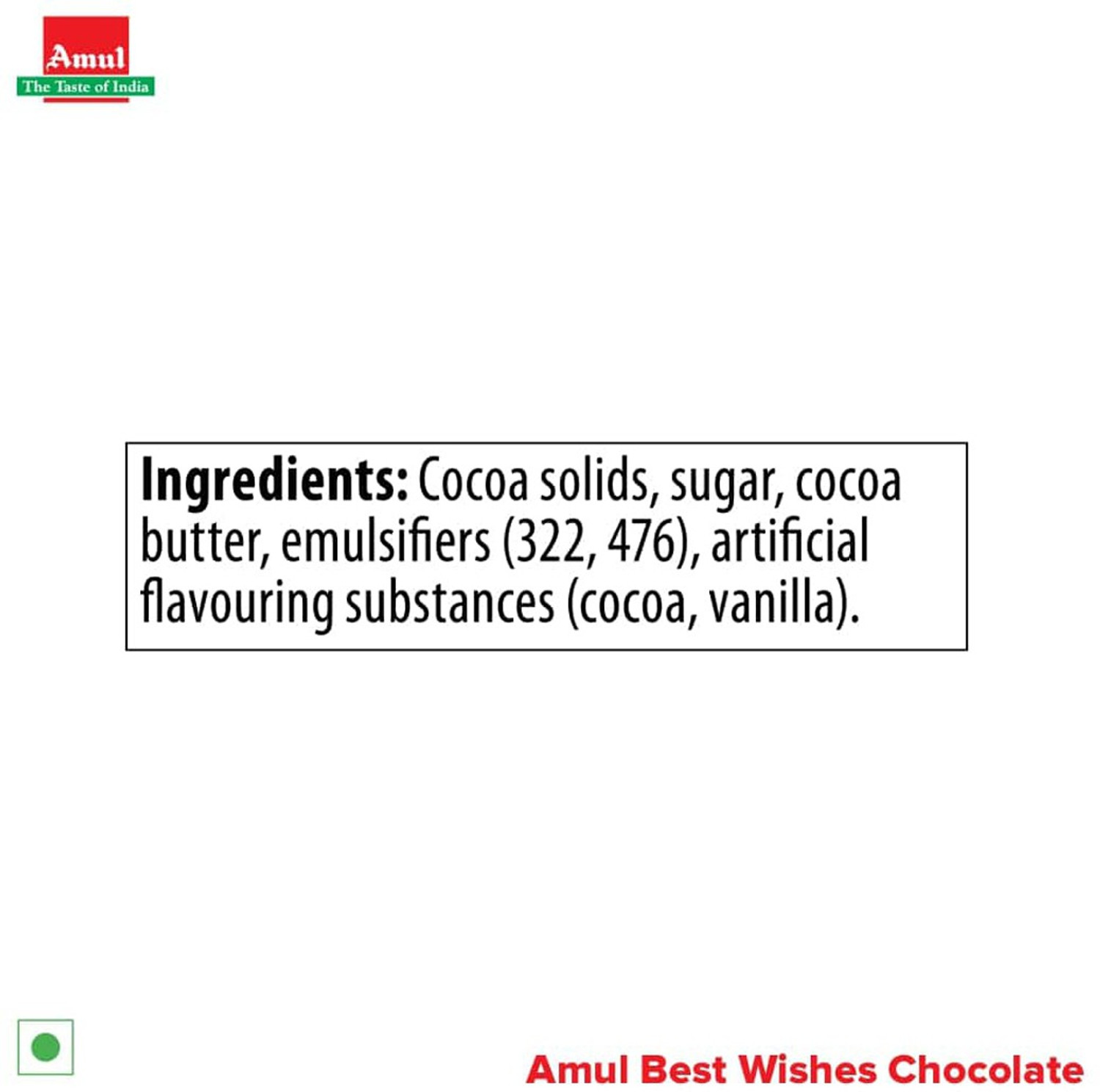 Image of Amul Best Wishes Dark Chocolate Bar