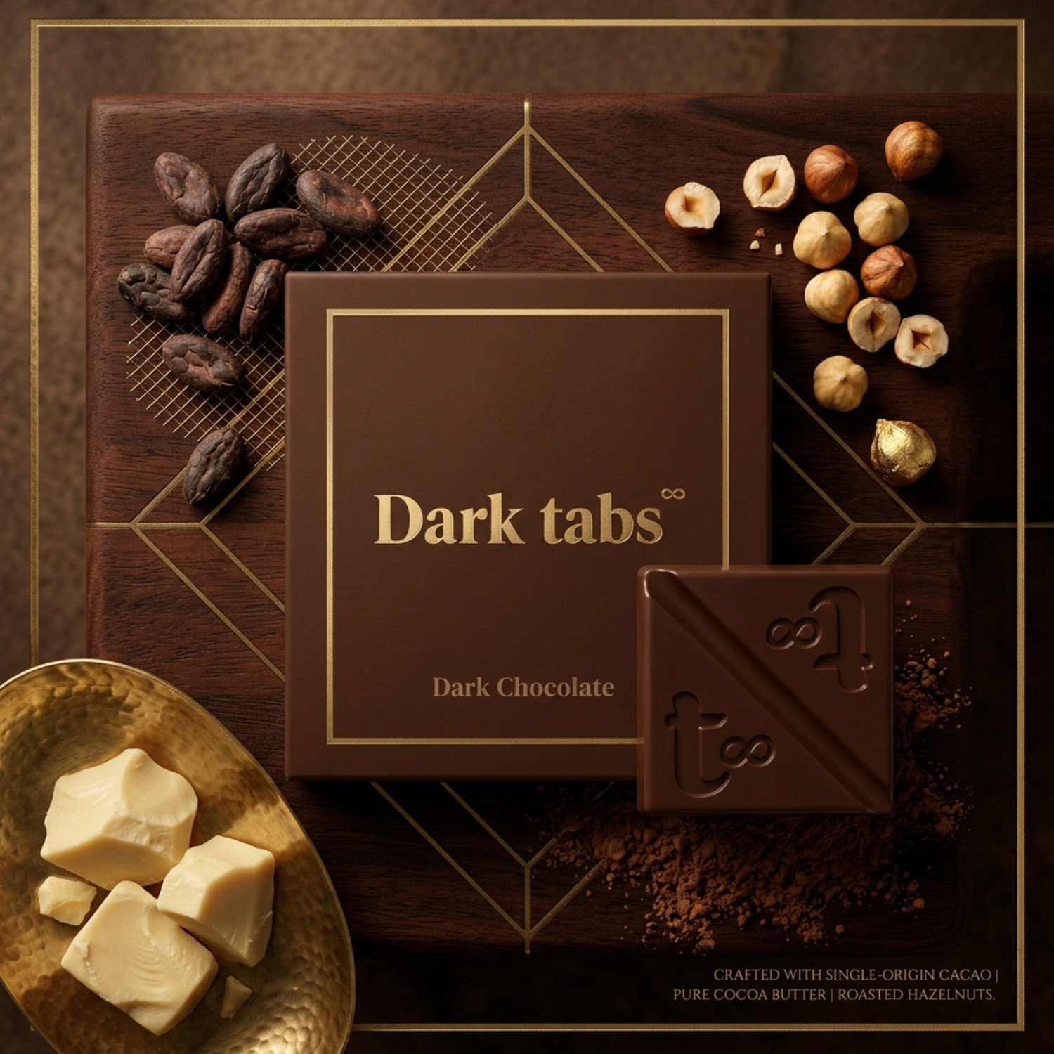 Image of Dark Tabs Chocolate for Couples | Romance Tab Chocolate for Mood Uplifting Men & Women Bar Gift Pack (20 g)