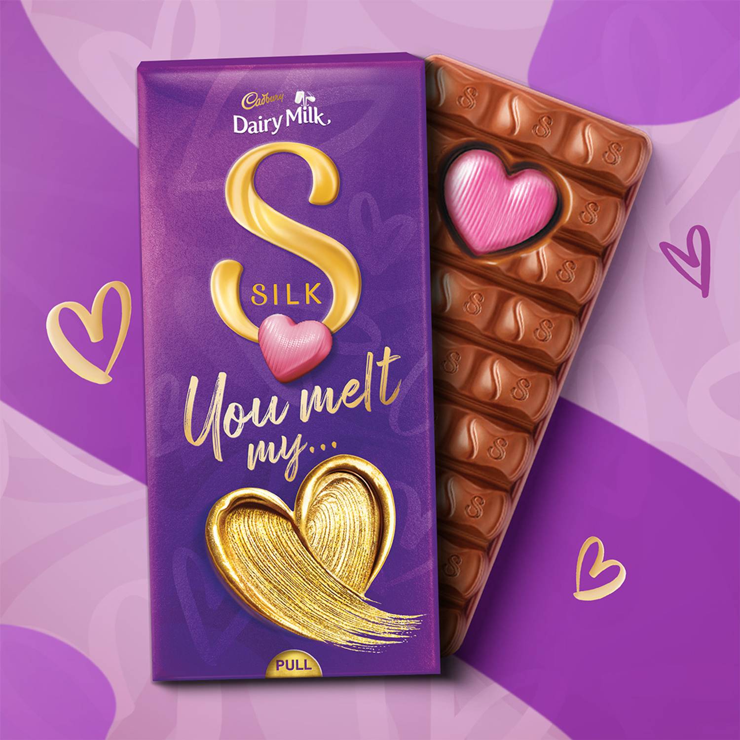Cadbury Dairy Milk Silk Heart Blush Chocolate Bar Gift Pack - Image 1