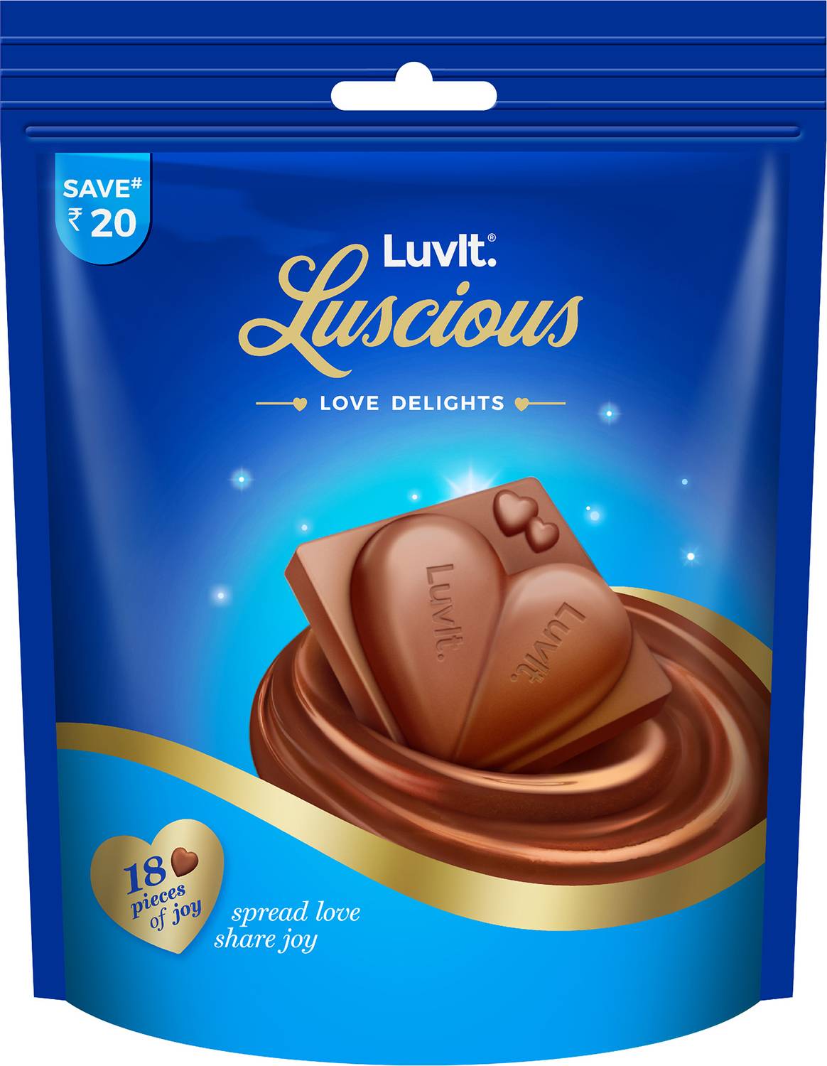 LuvIt Luscious Love Delights - Heart Shaped Chocolate Bars Vale